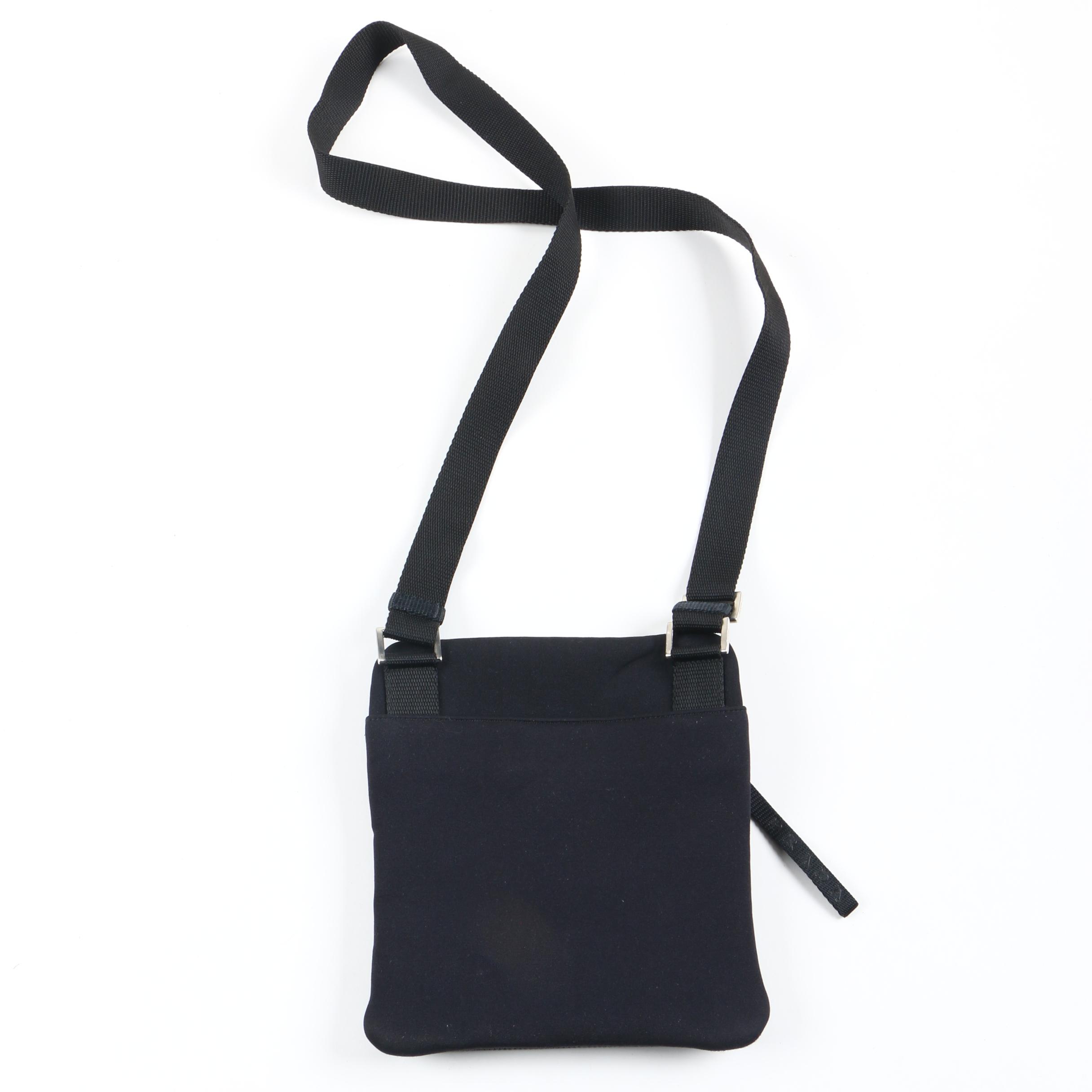 Prada Black Mesh and Neoprene Crossbody