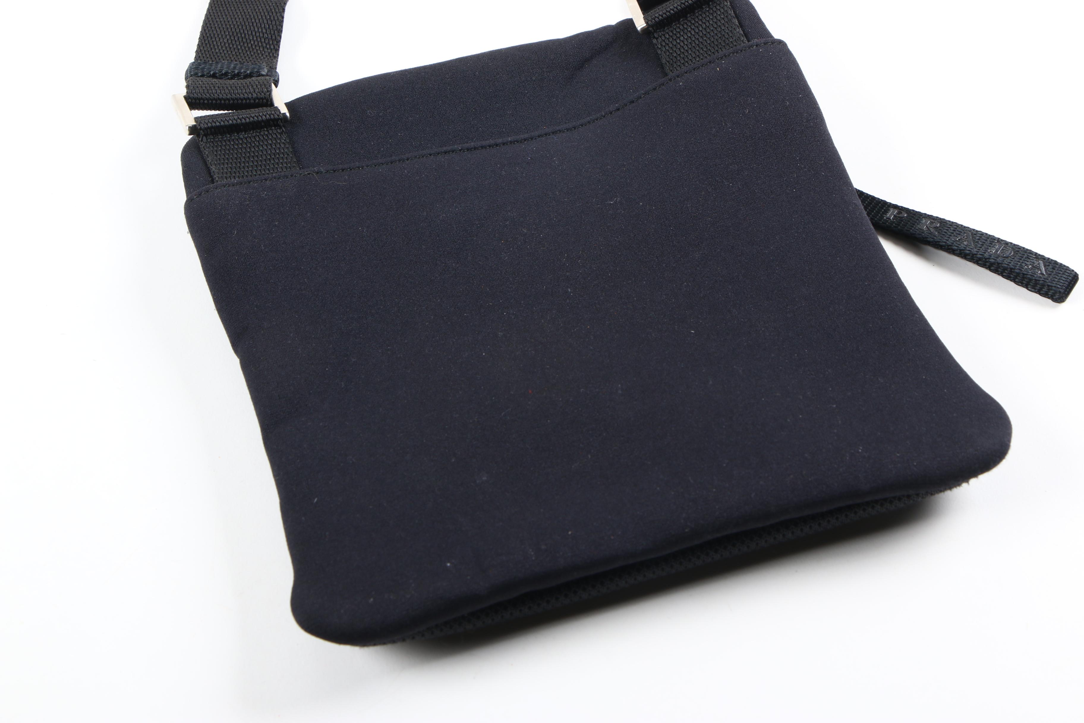 Prada Black Mesh and Neoprene Crossbody