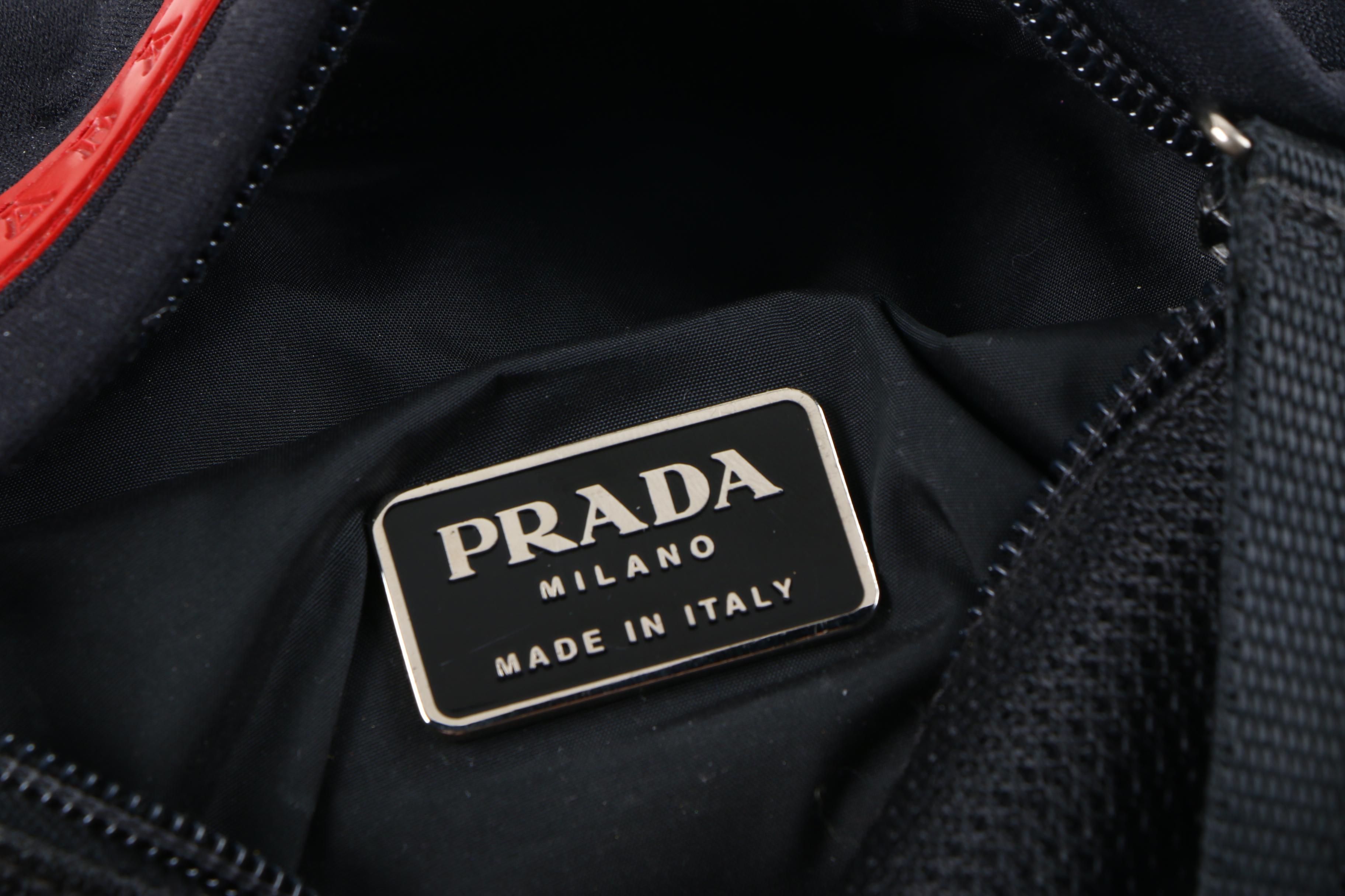 Prada Black Mesh and Neoprene Crossbody