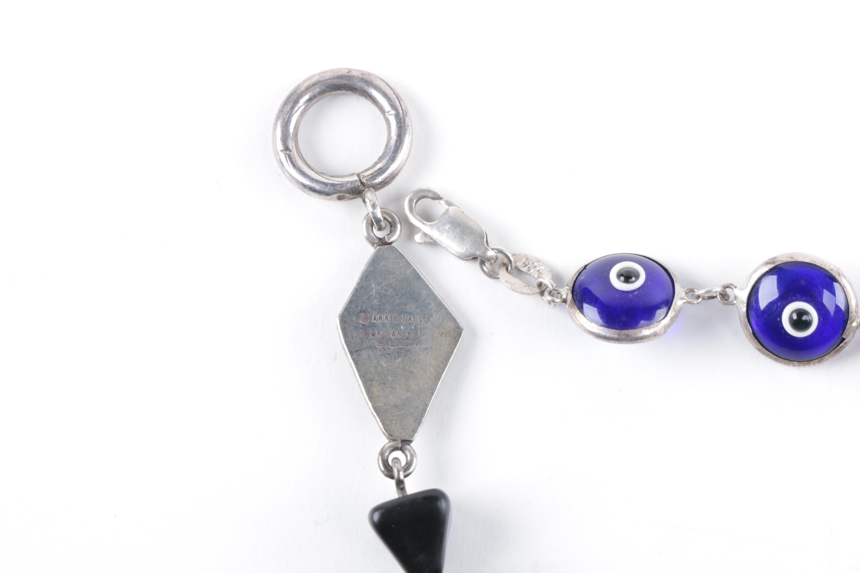 Sterling Silver and Beaded Bracelets Including Annie Kajita Sign Language