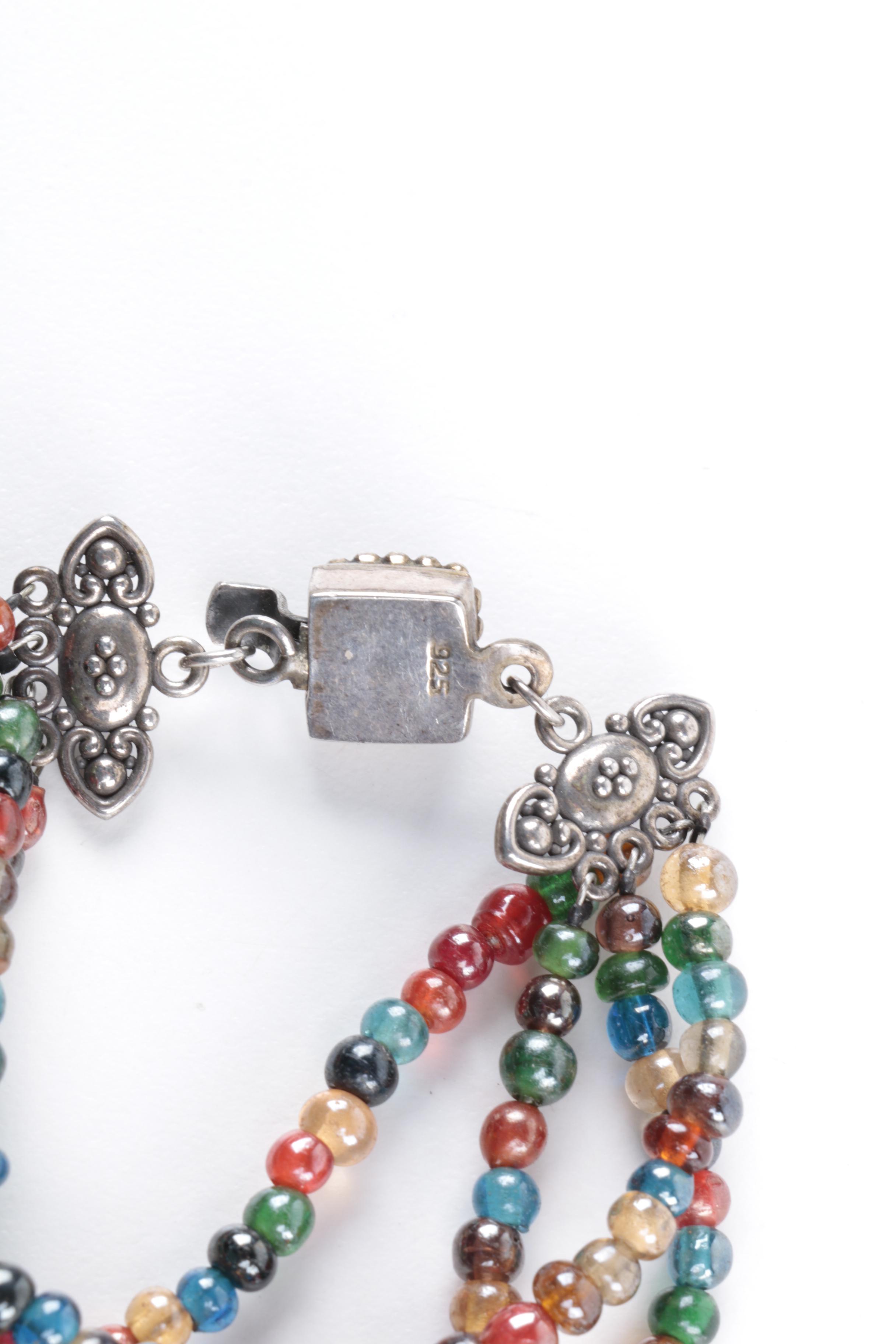 Sterling Silver and Beaded Bracelets Including Annie Kajita Sign Language