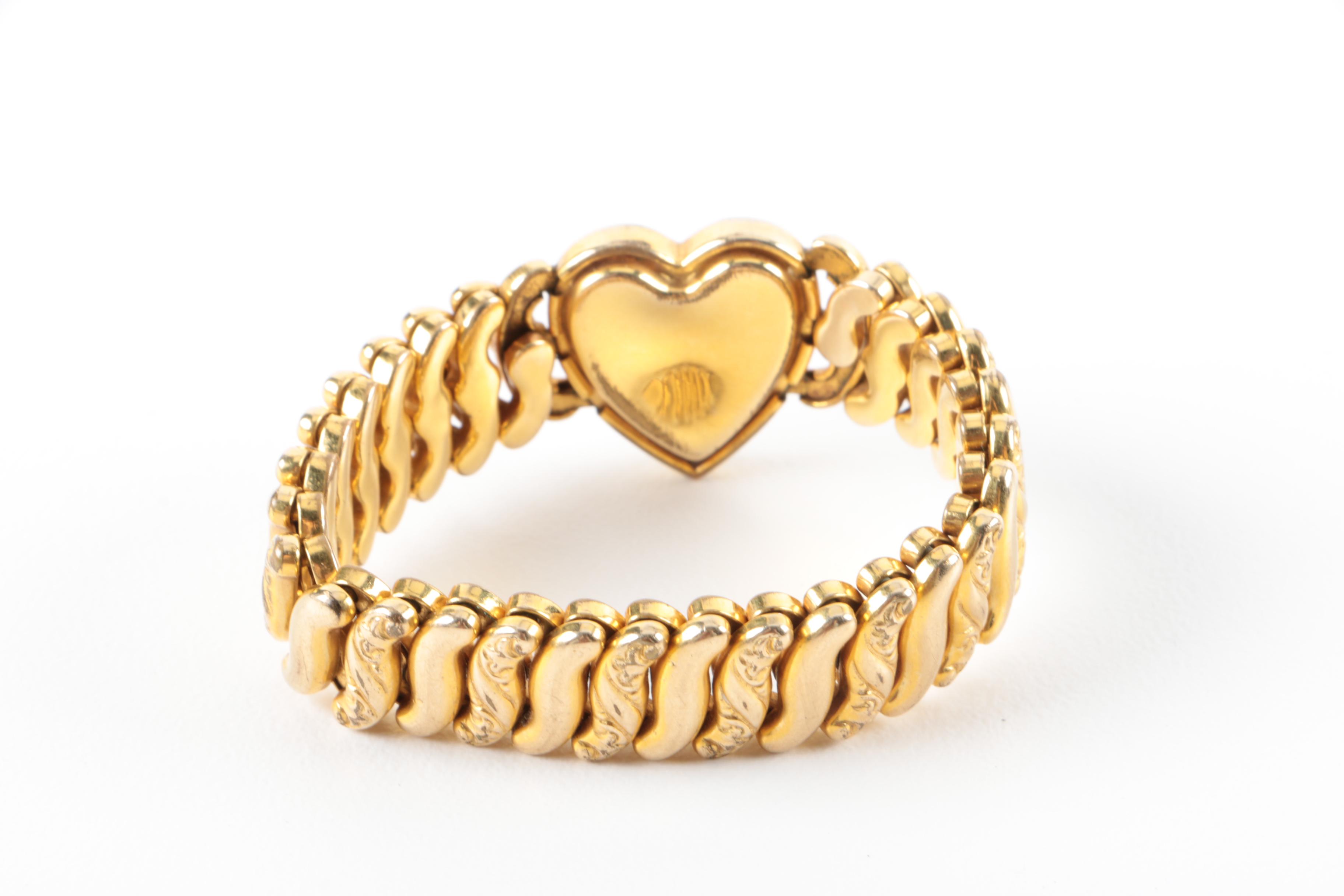 Vintage Gold Tone Bracelets Including Diamonds