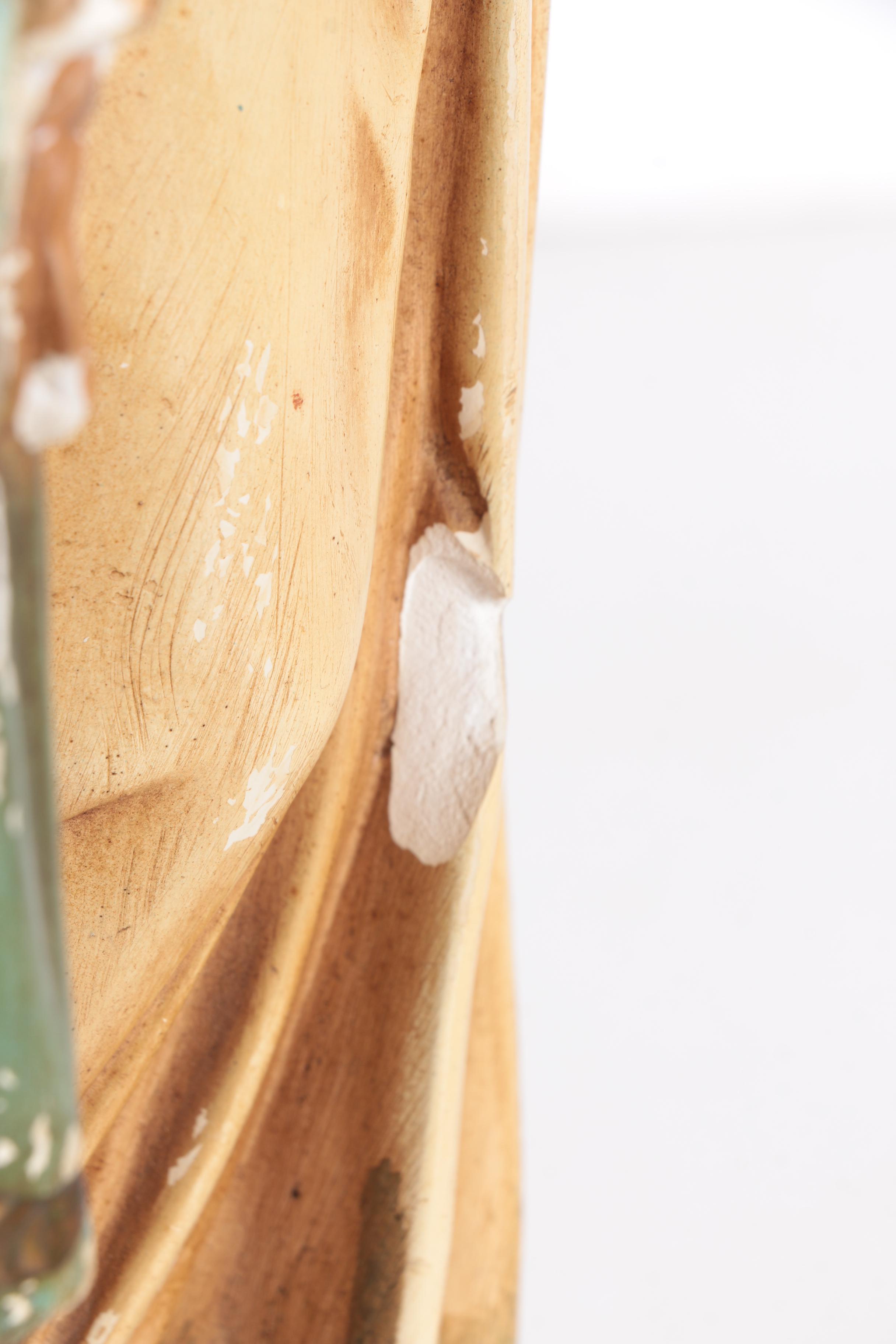 Vintage Chalkware Virgin Mary Statue