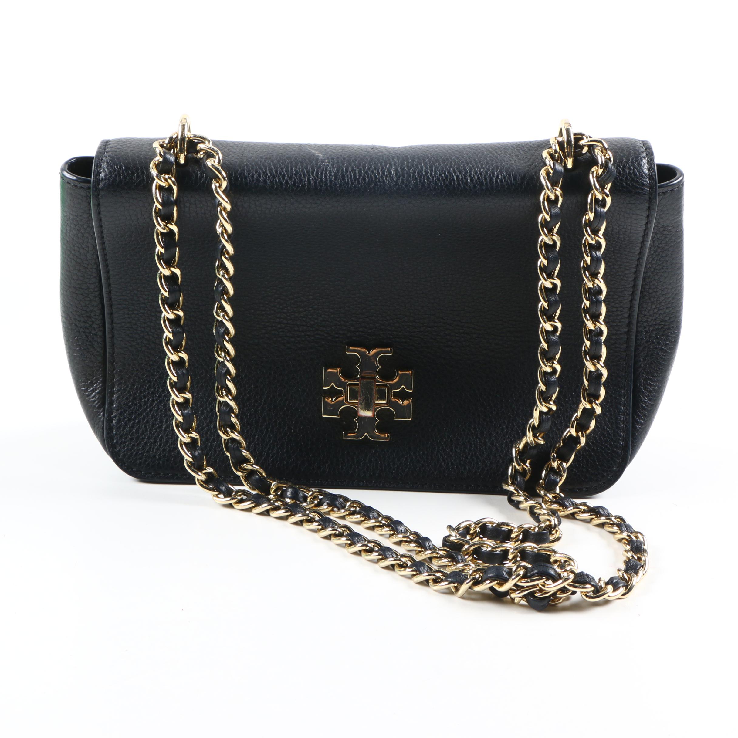 Tory Burch Mercer Black Leather Crossbody Bag