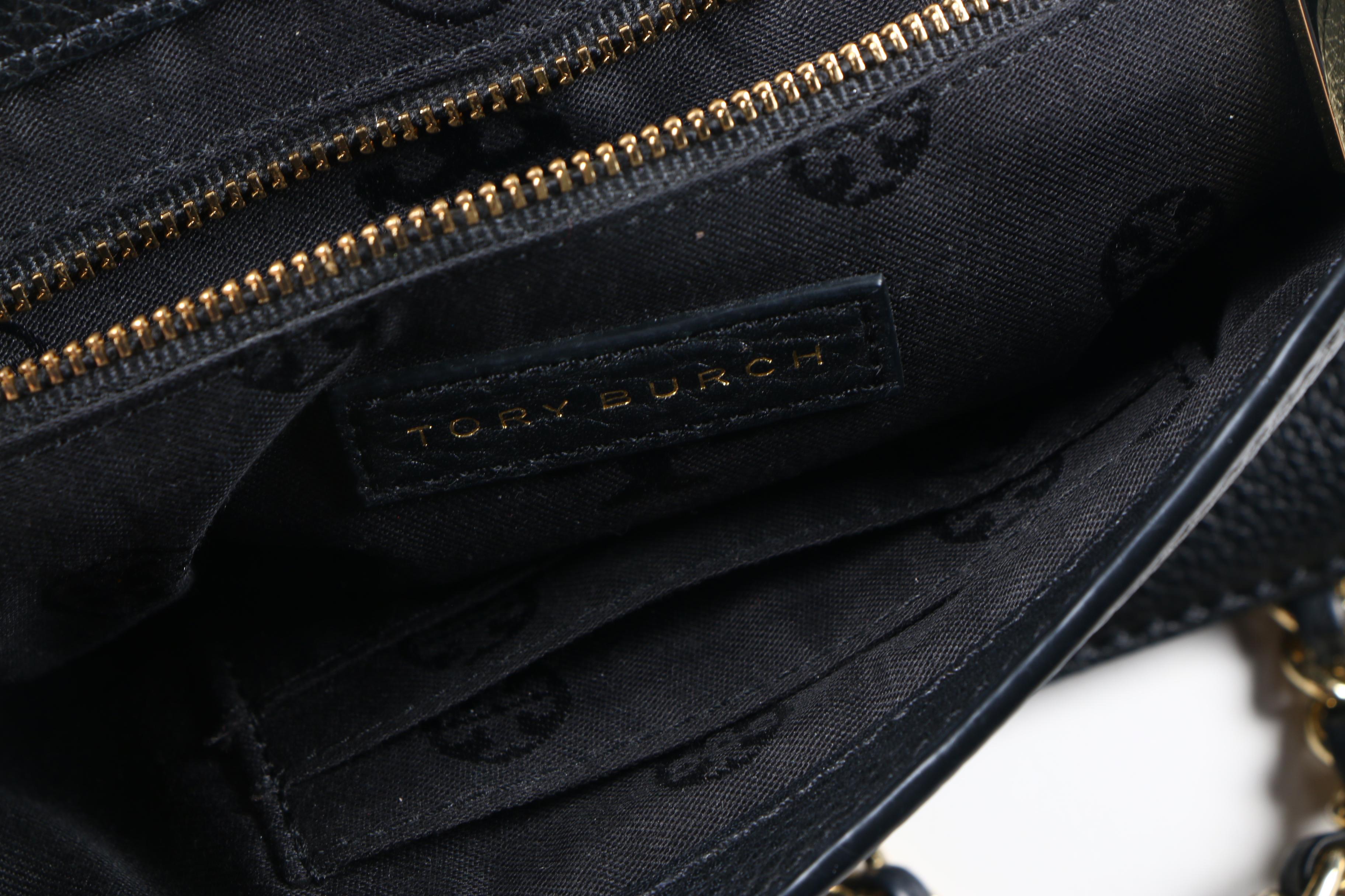 Tory Burch Mercer Black Leather Crossbody Bag