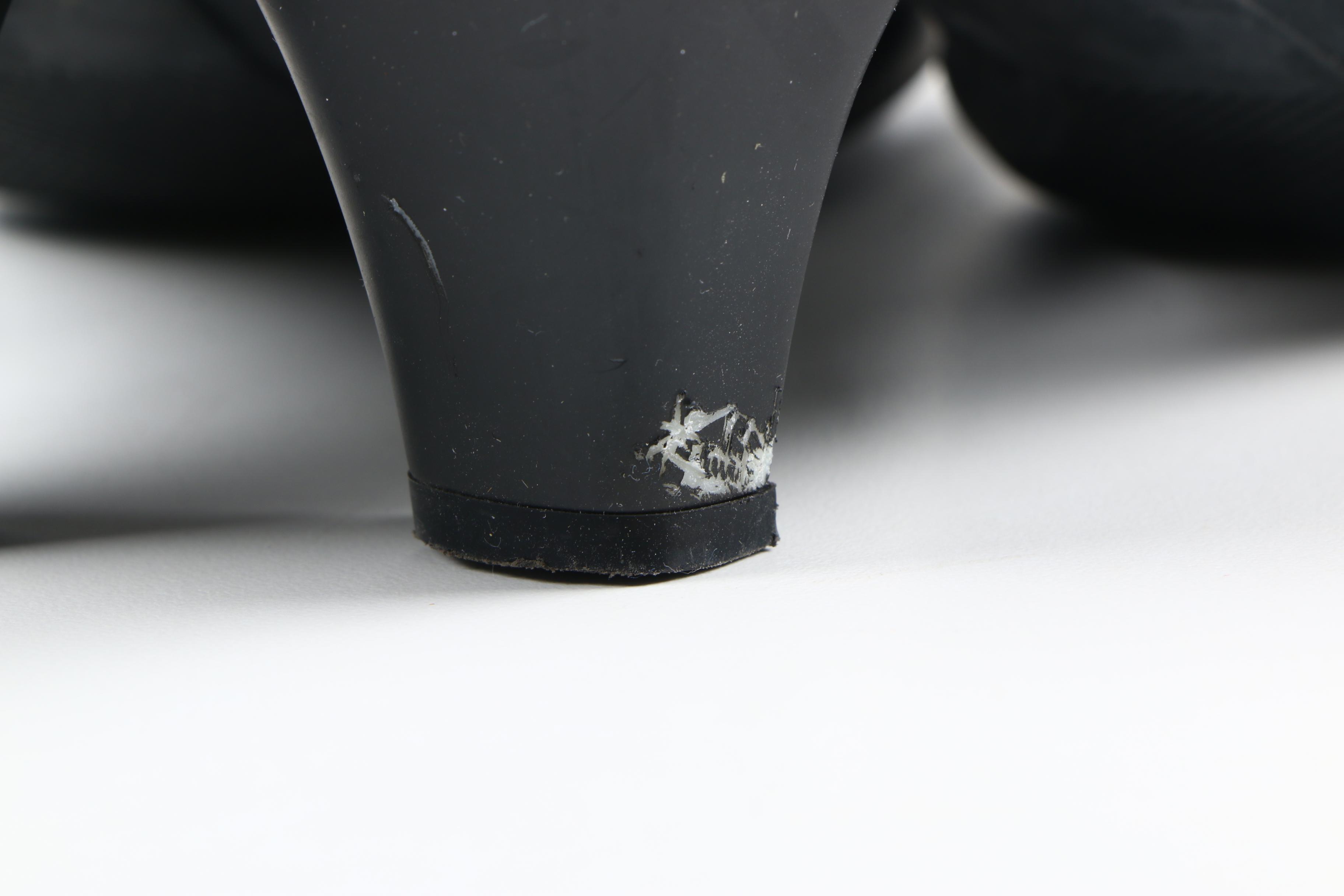 Prada Black Leather Heels