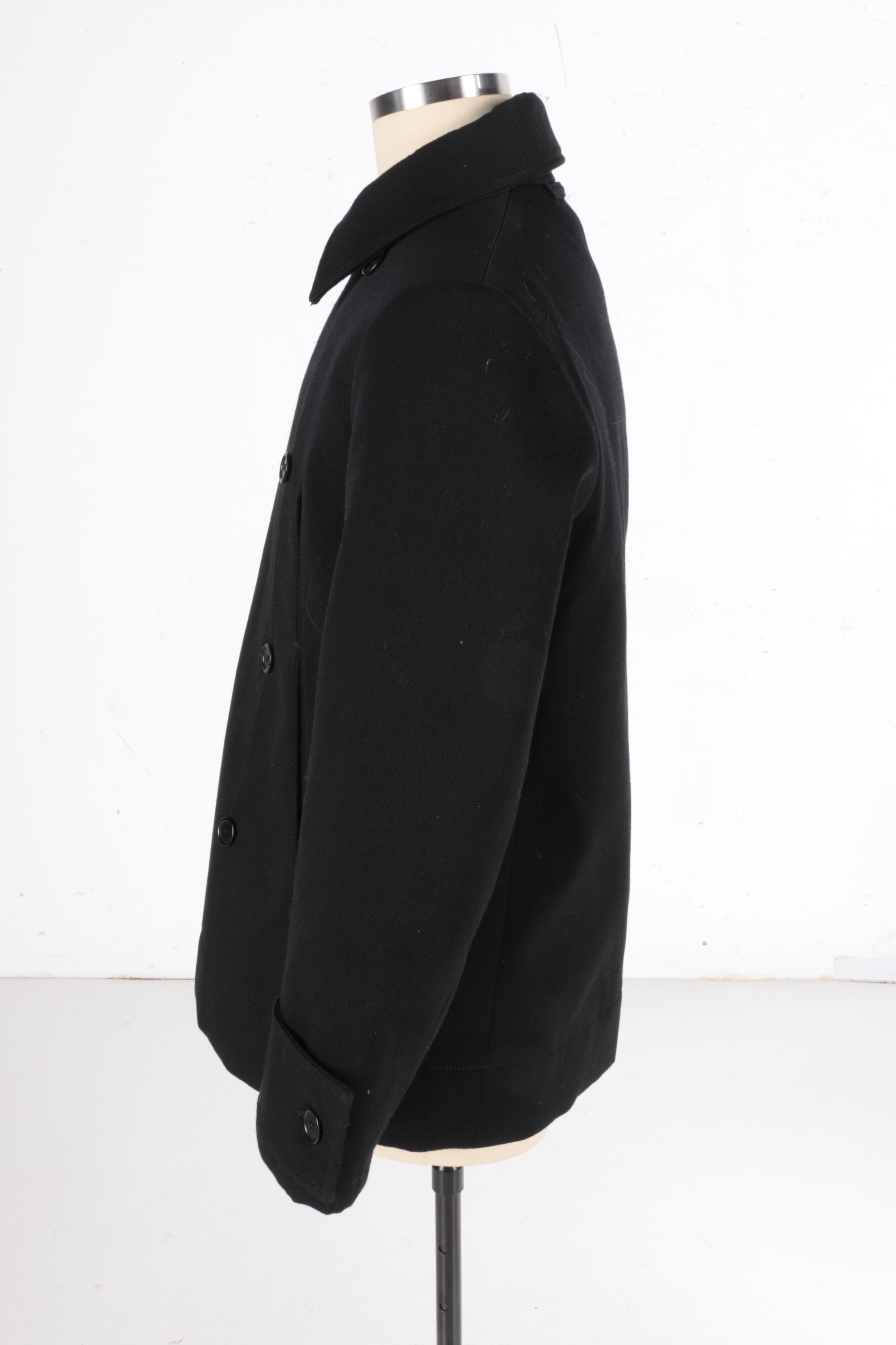 Men's Prada Black Double-Breasted Coat