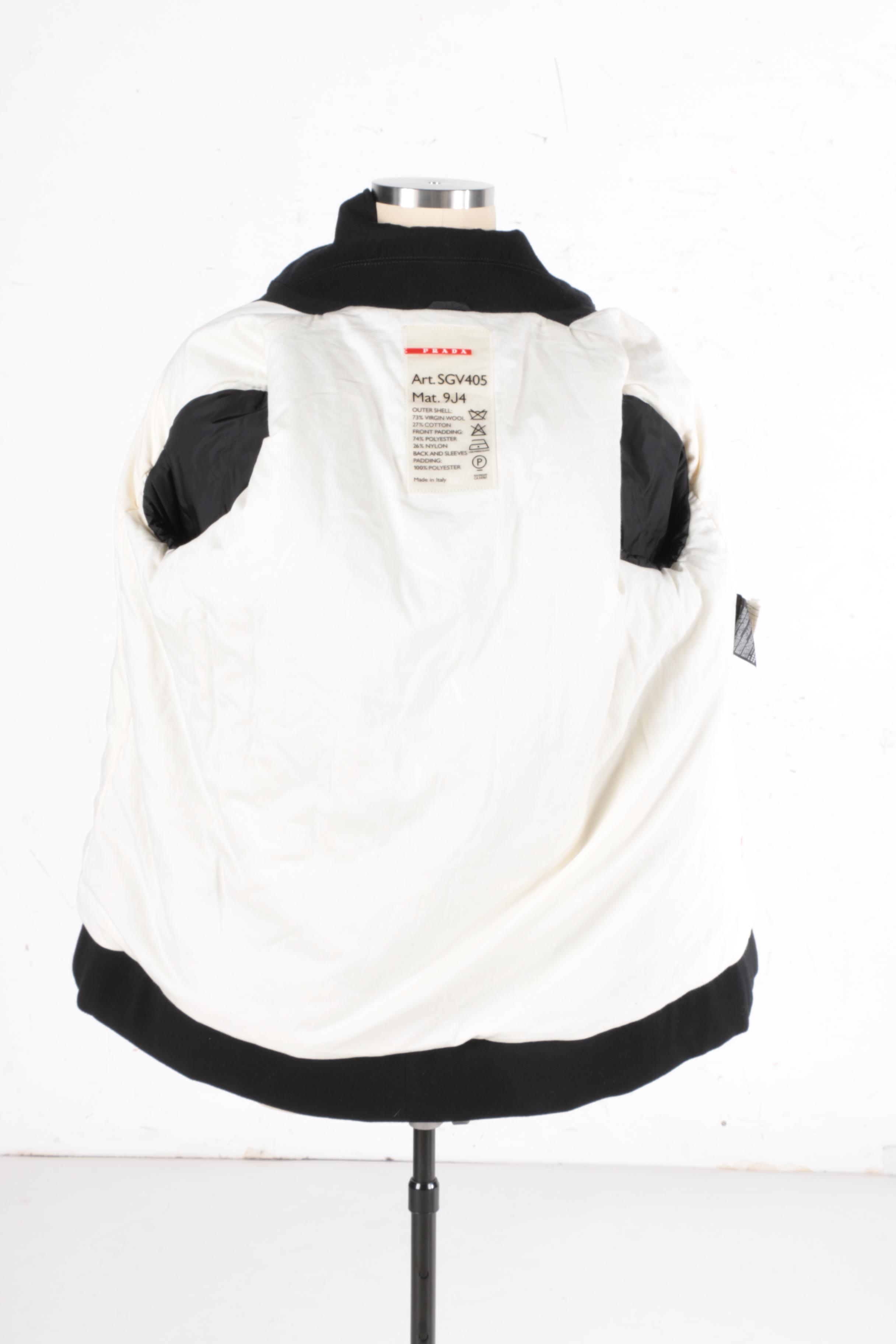 Men's Prada Black Double-Breasted Coat