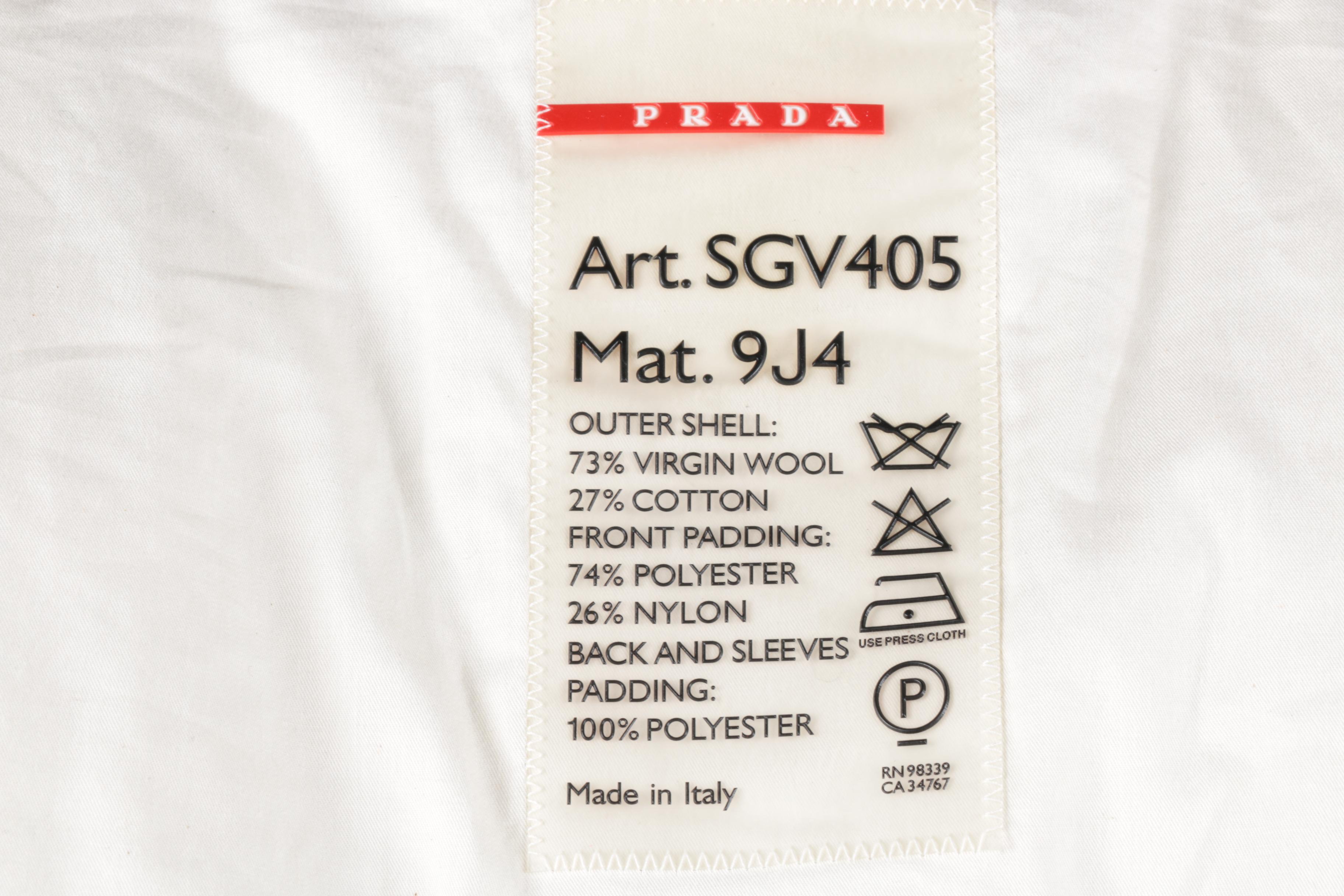 Men's Prada Black Double-Breasted Coat