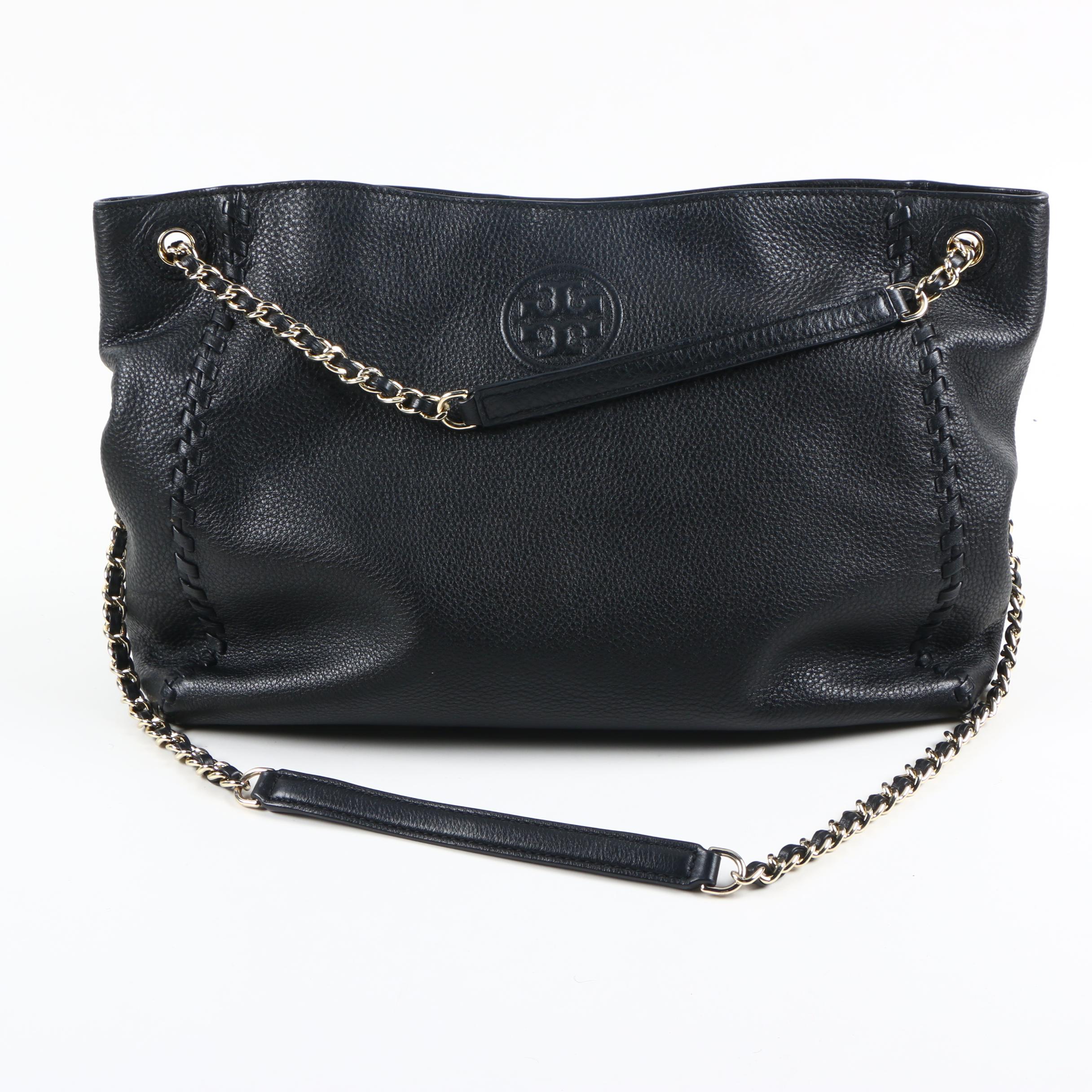 Tory Burch Black Leather Tote