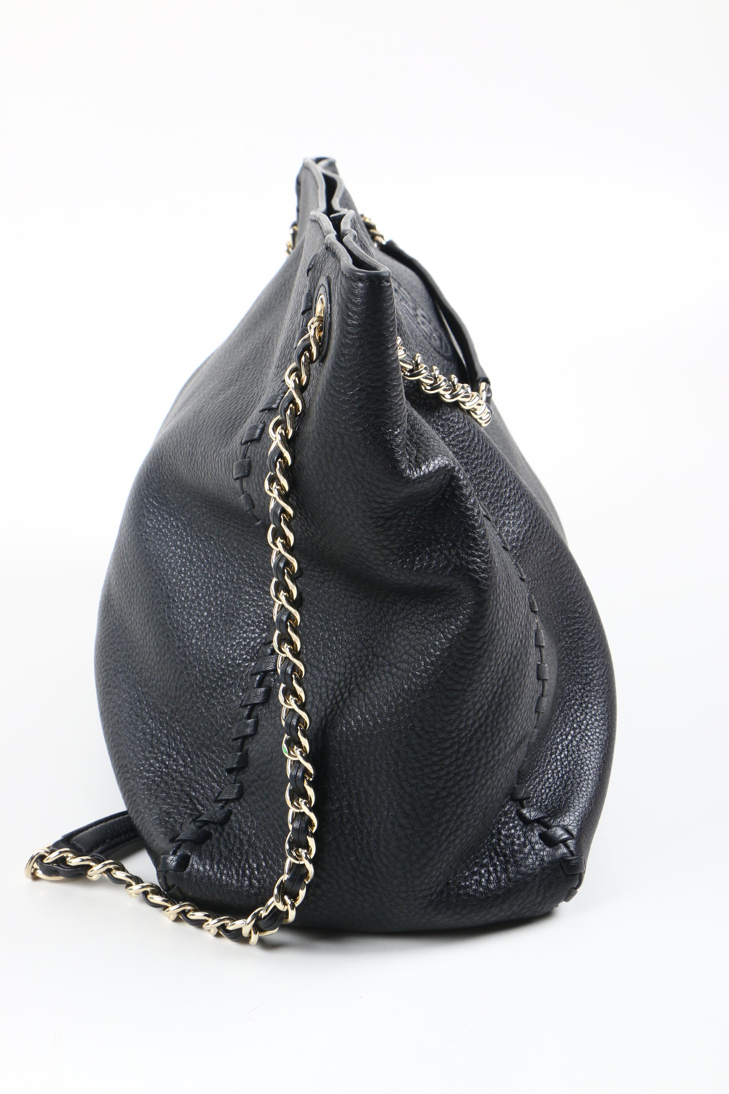 Tory Burch Black Leather Tote