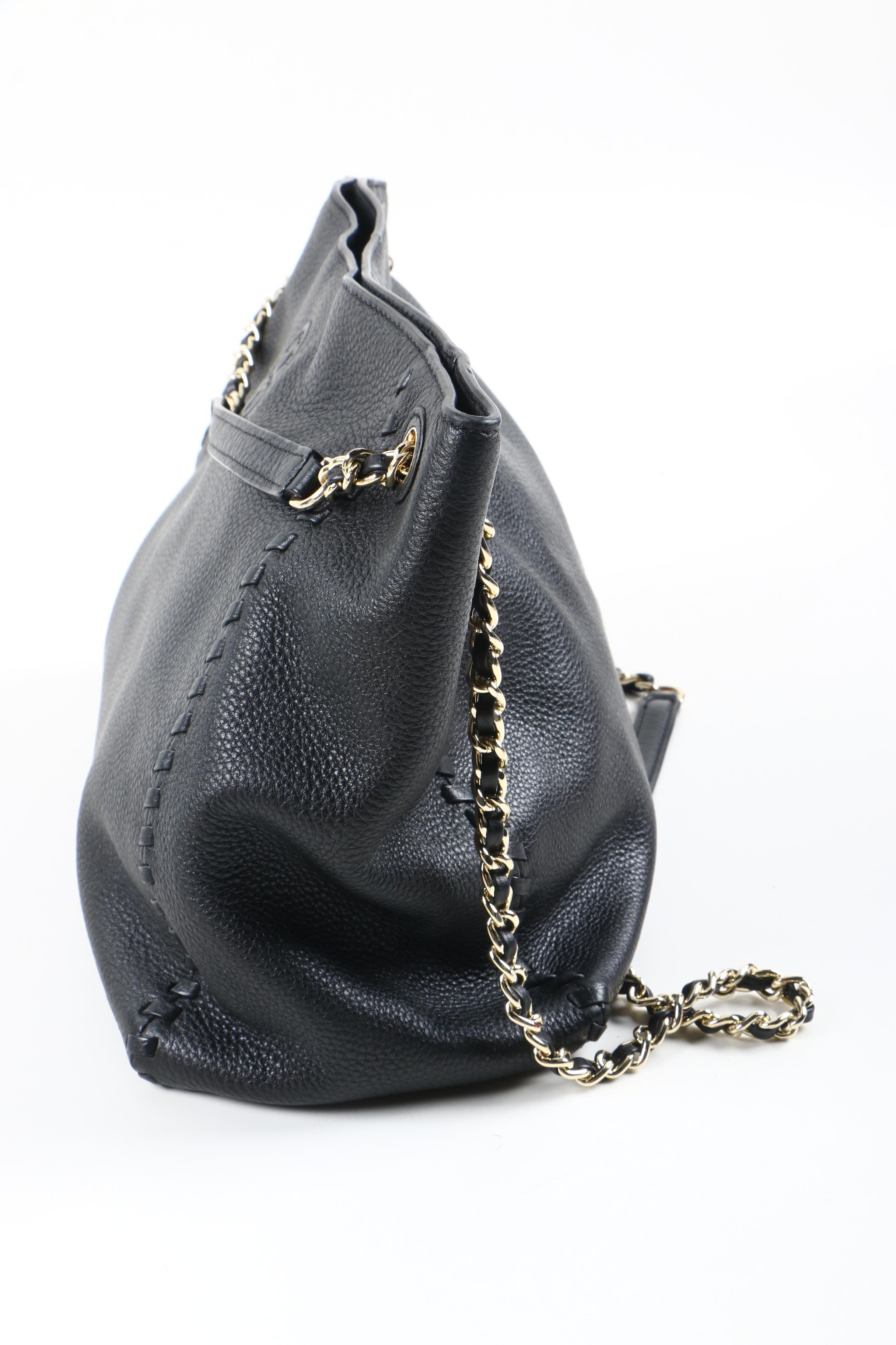 Tory Burch Black Leather Tote