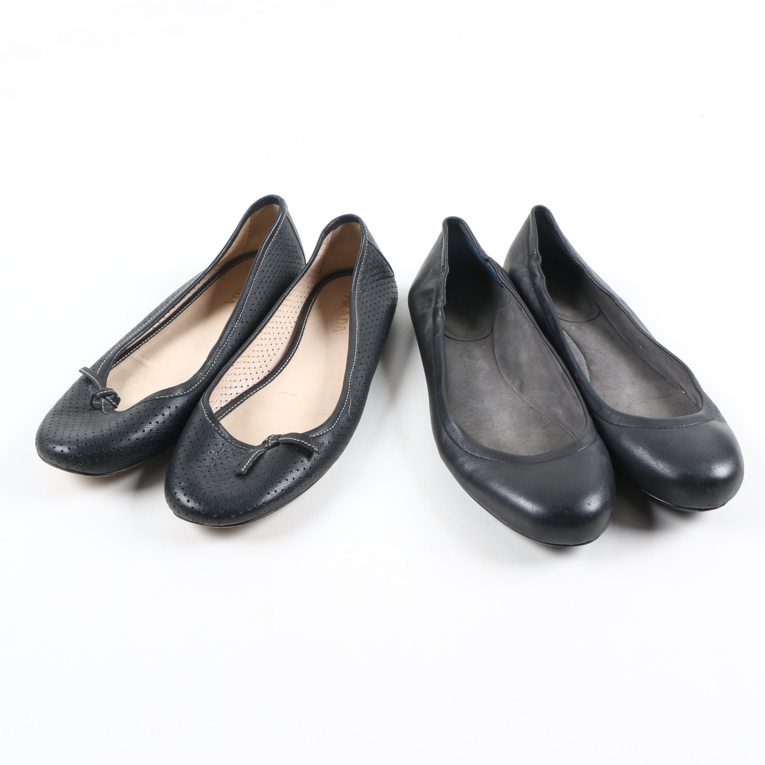 Women's Prada and Stuart Weitzman Ballet Flats