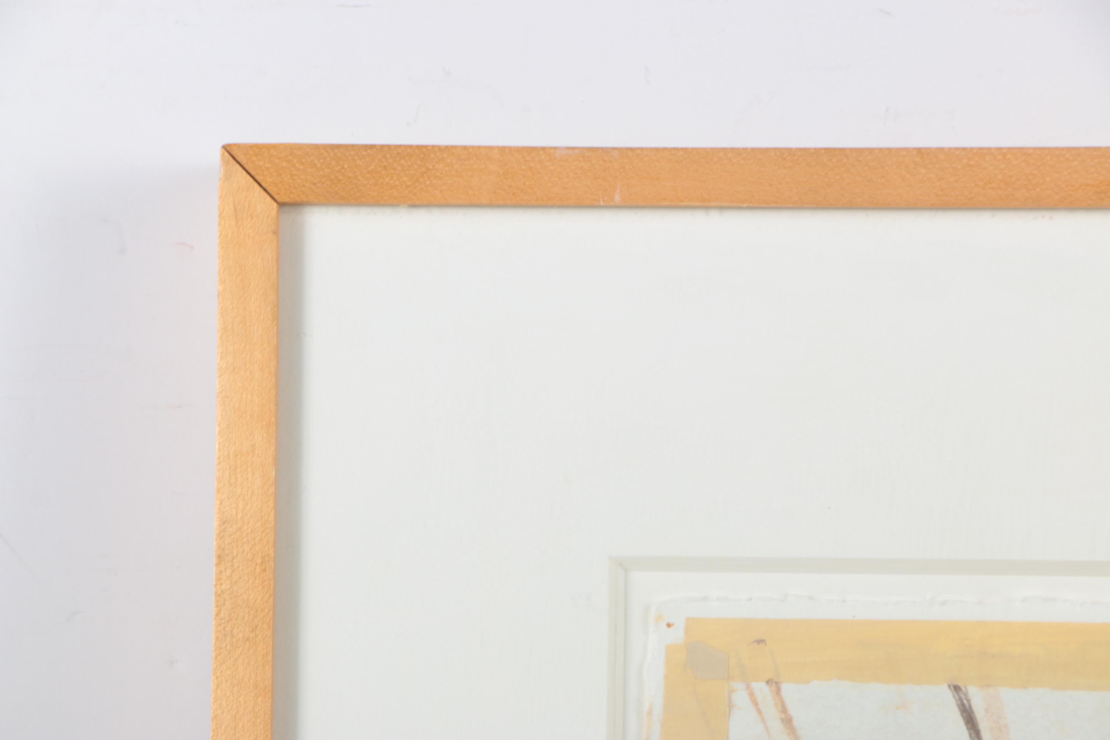 Sylvia Plimack Mangold 1986 Mixed Media Painting on Paper "Birches by the Pond"