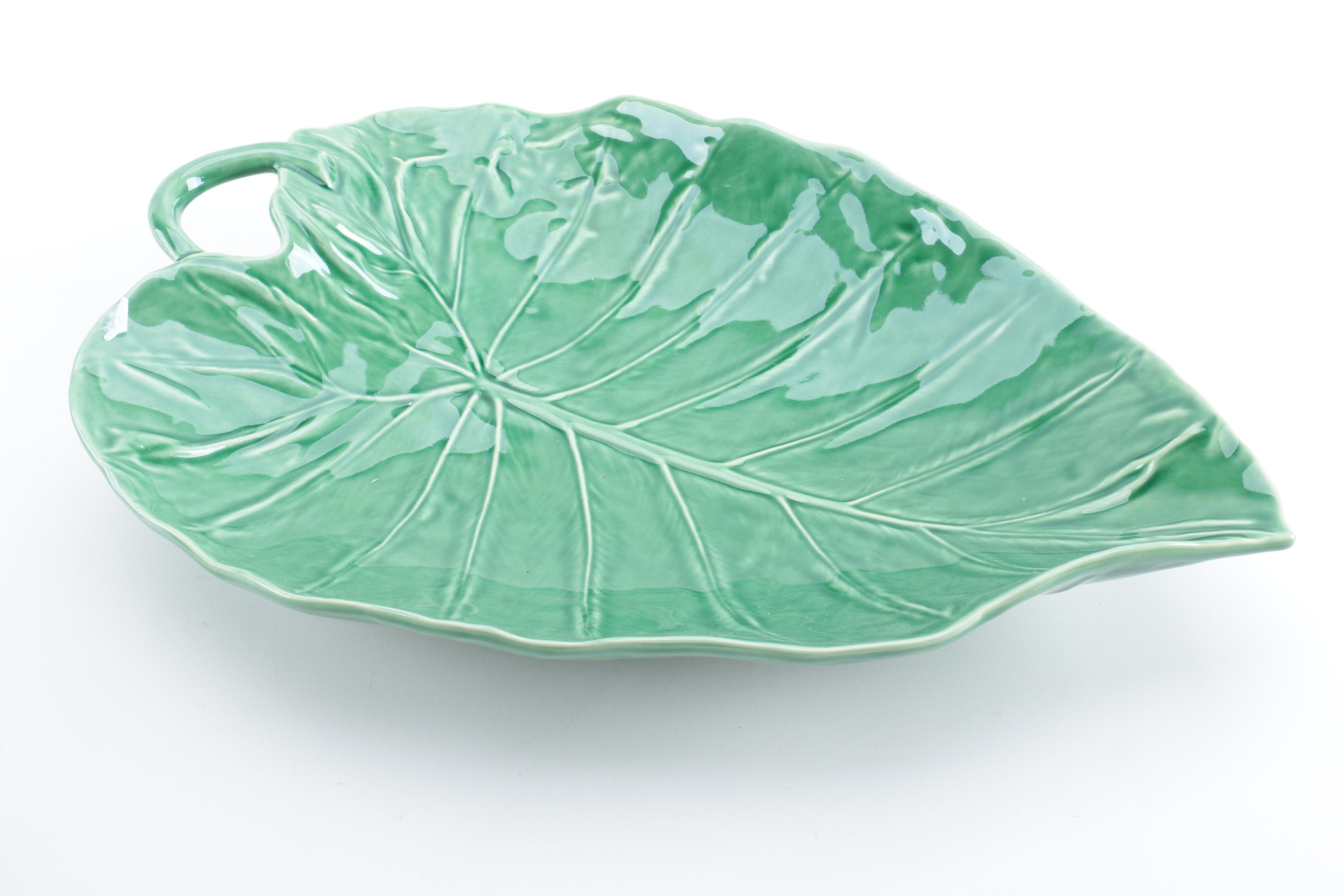 Bordallo Pinheiro Majolica Cabbage Leaf Dinnerware
