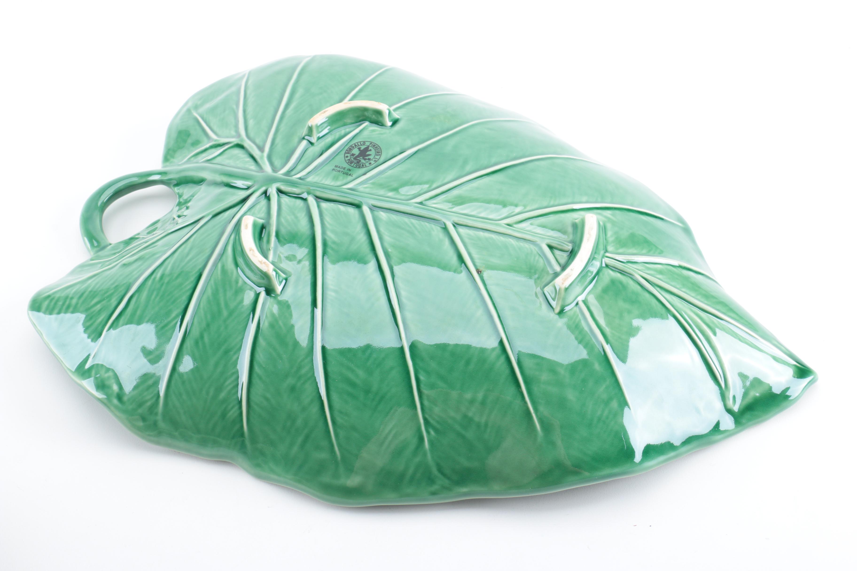 Bordallo Pinheiro Majolica Cabbage Leaf Dinnerware