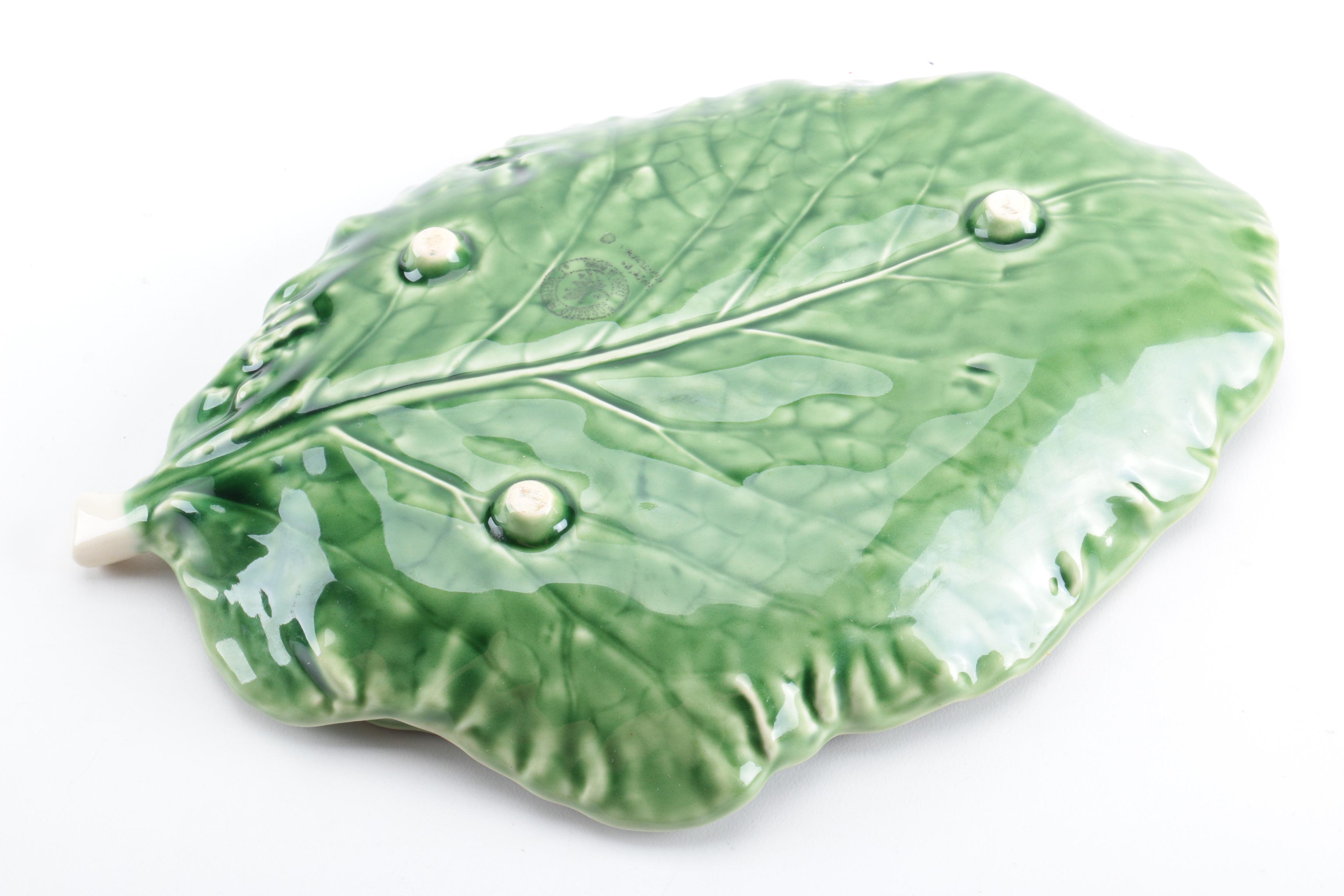 Bordallo Pinheiro Majolica Cabbage Leaf Dinnerware