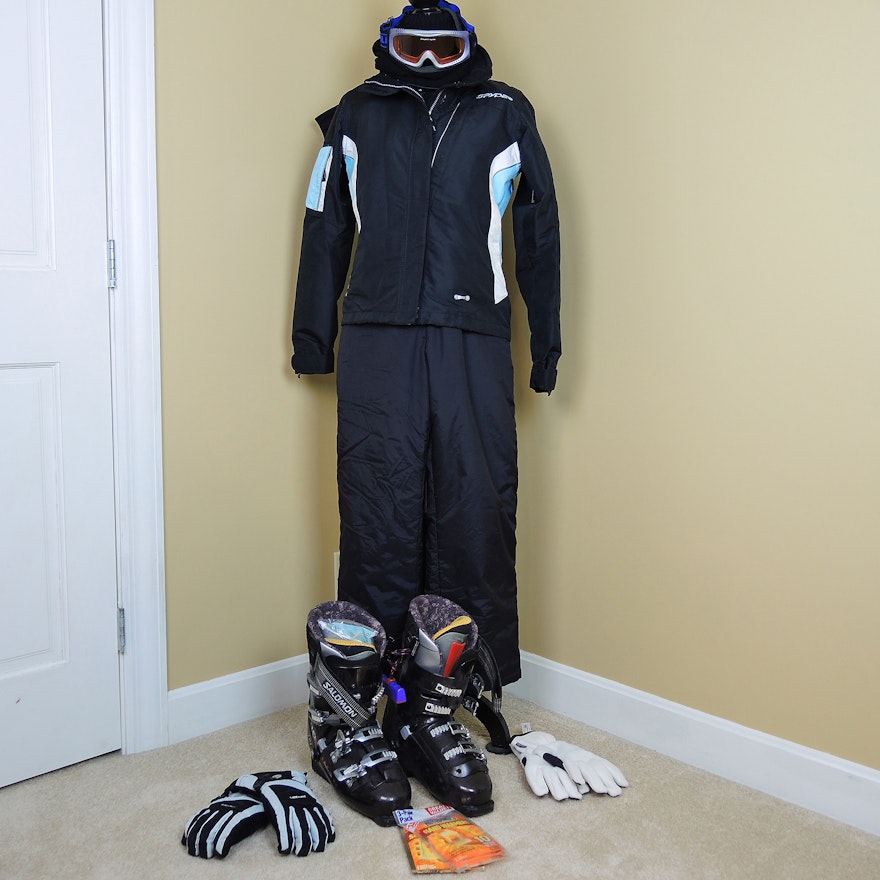 Women's Spyder Xscap Ski Jacket with Salomon Boots, Gloves and More
