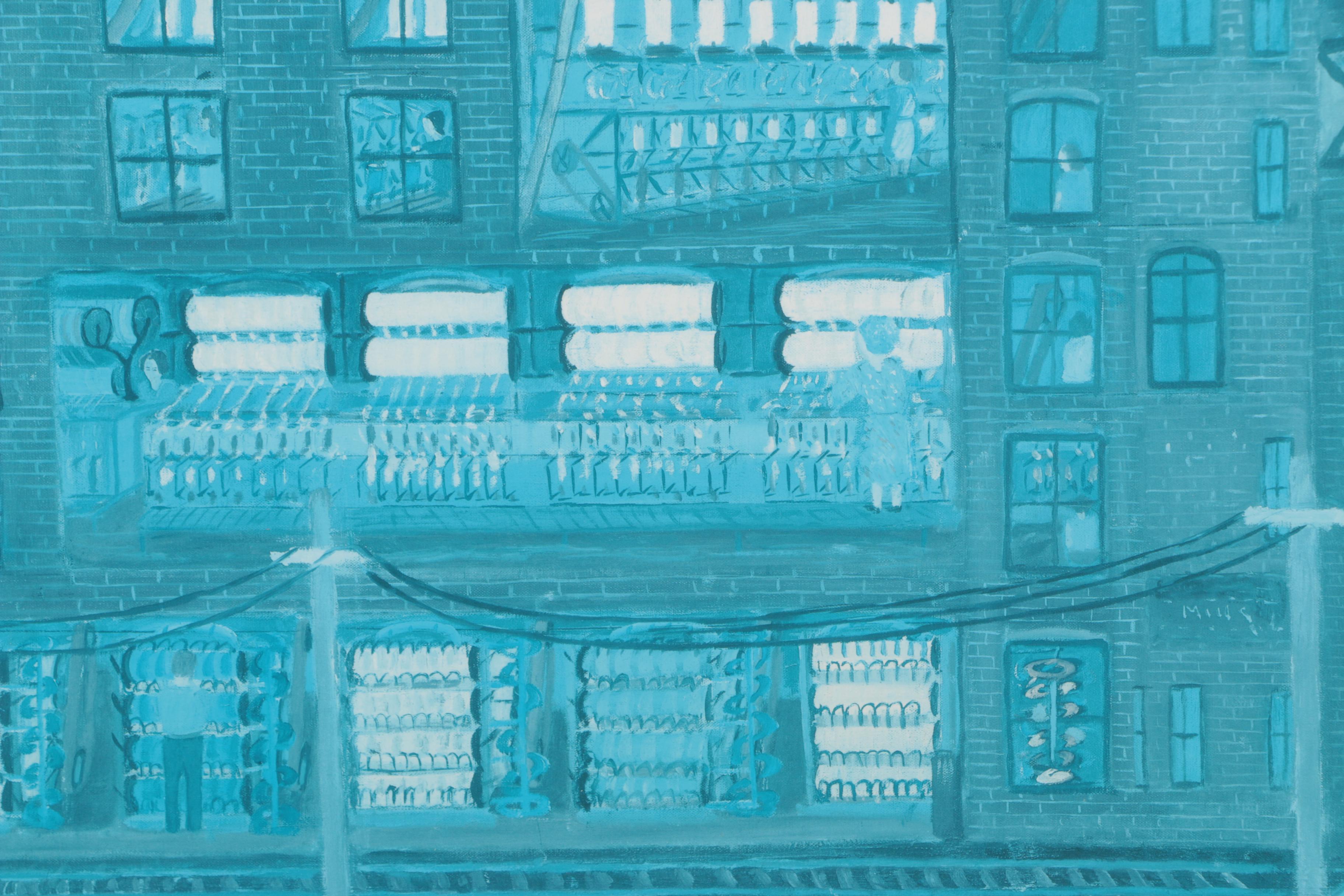 Ralph Fasanella Limited Edition Offset Lithograph "Working the Night Shift"