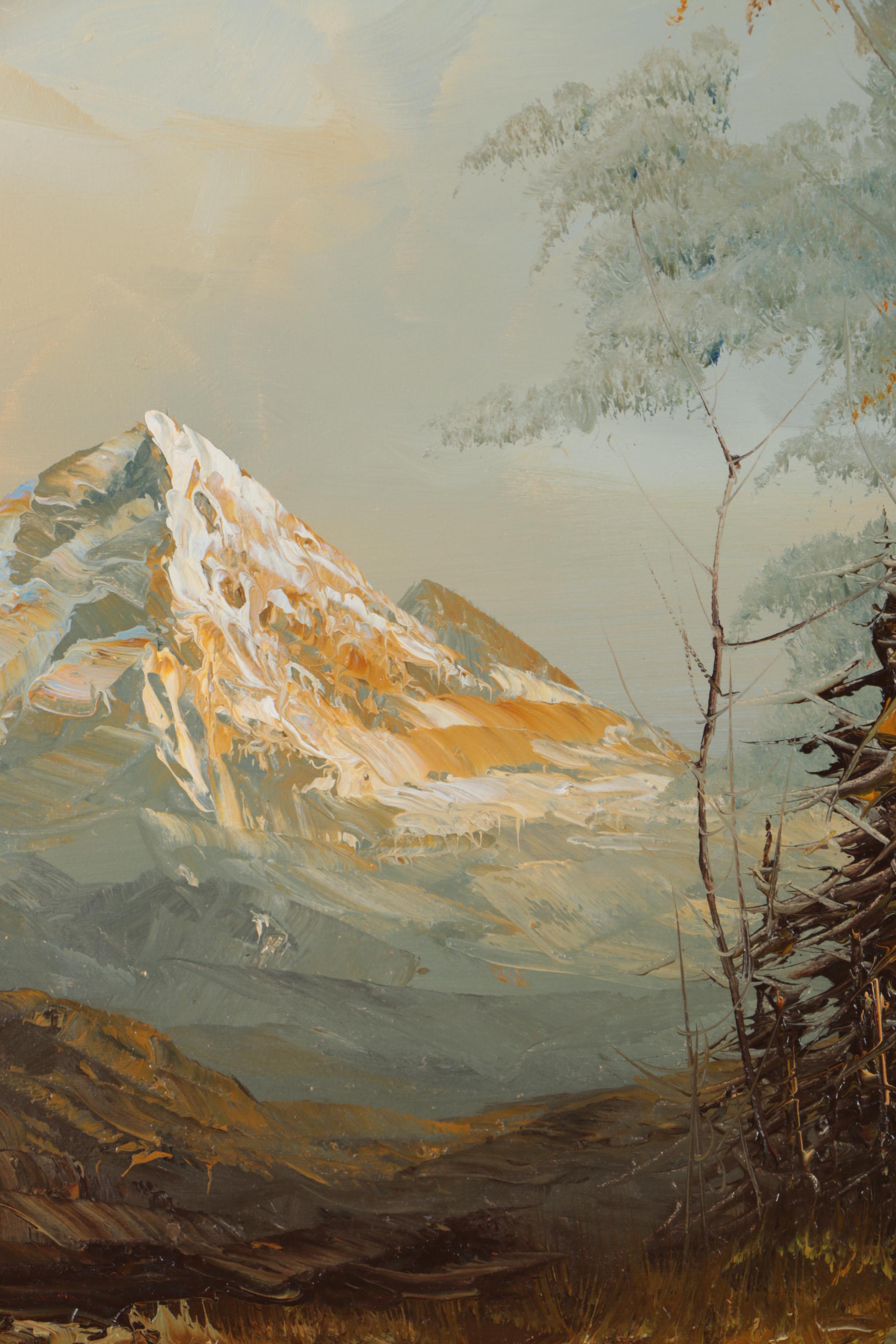 V. Singer Oil Painting on Canvas Wooded Landscape