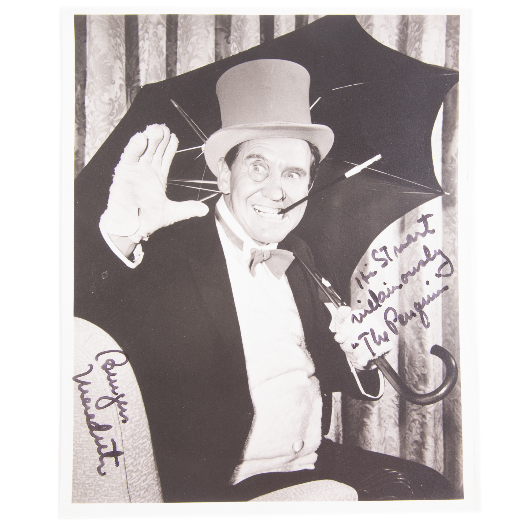 Burgess Meredith "The Penguin" Signed Photograph