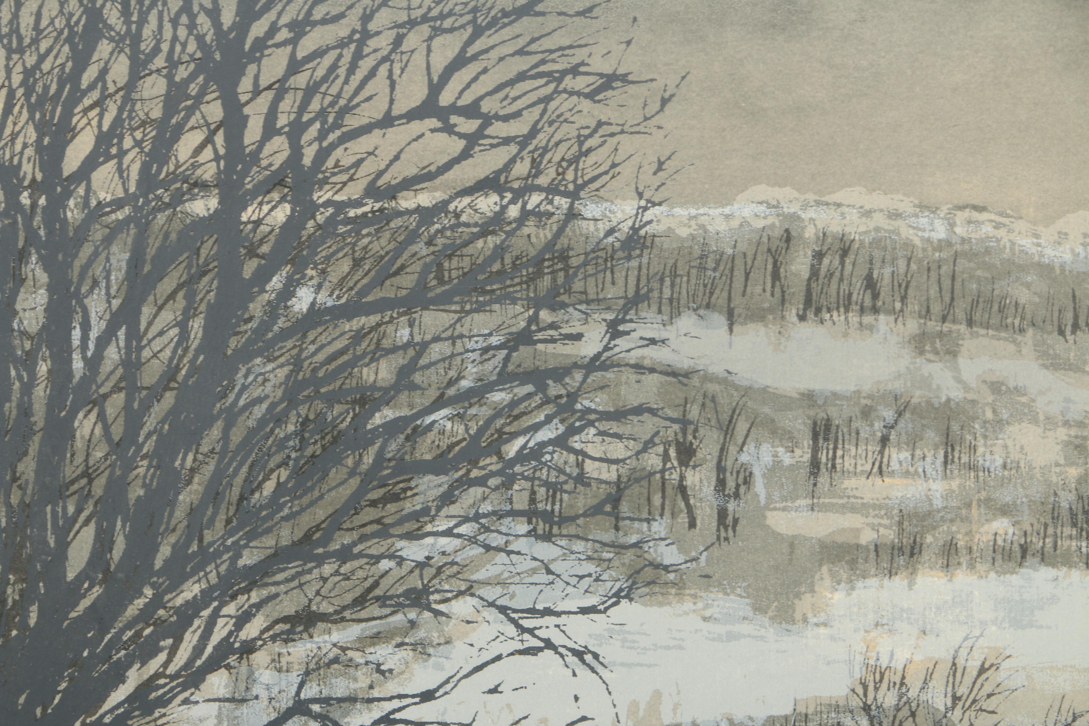 Sylvia Rantz Limited Edition Serigraph on Paper "Winter Landscape"