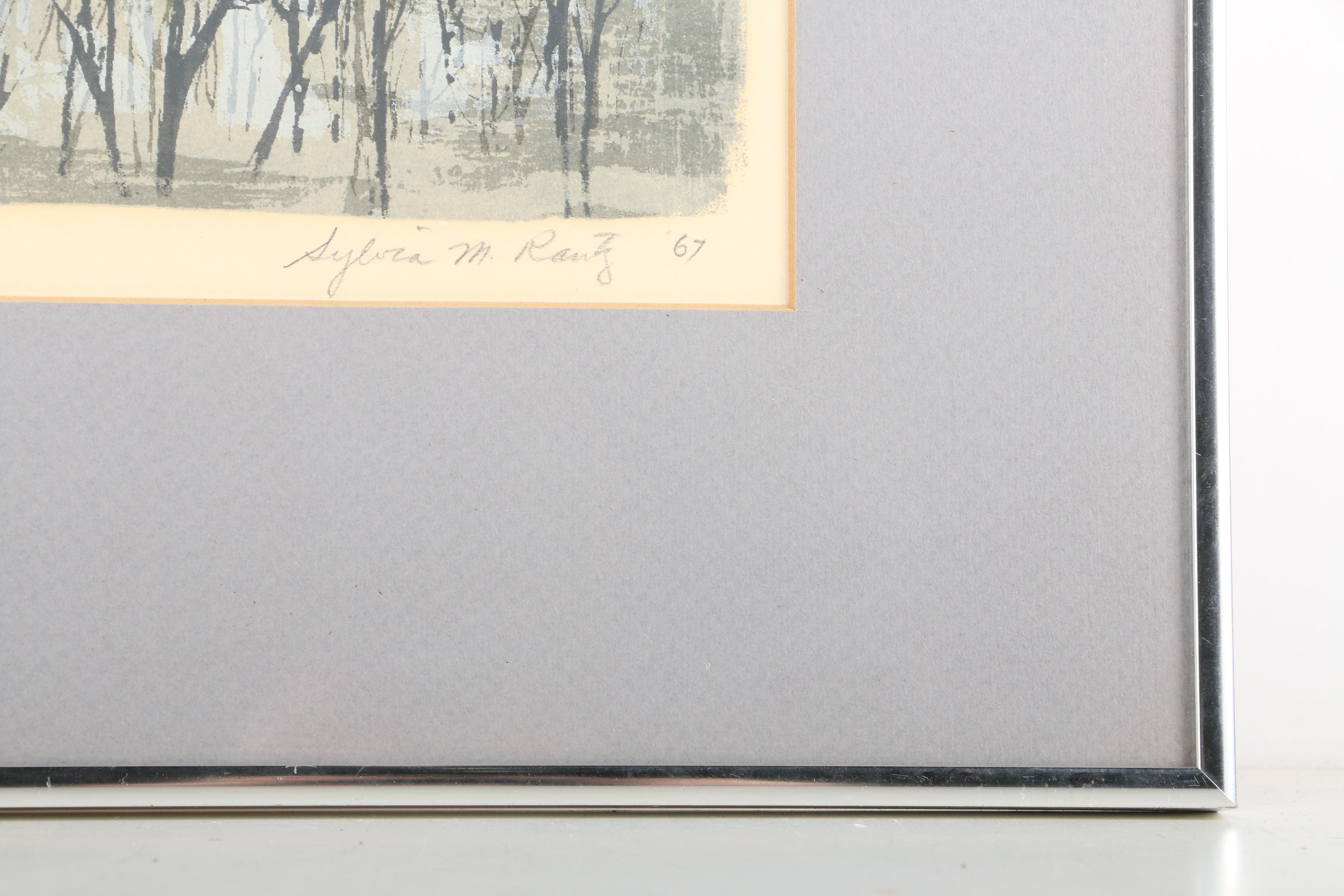 Sylvia Rantz Limited Edition Serigraph on Paper "Winter Landscape"