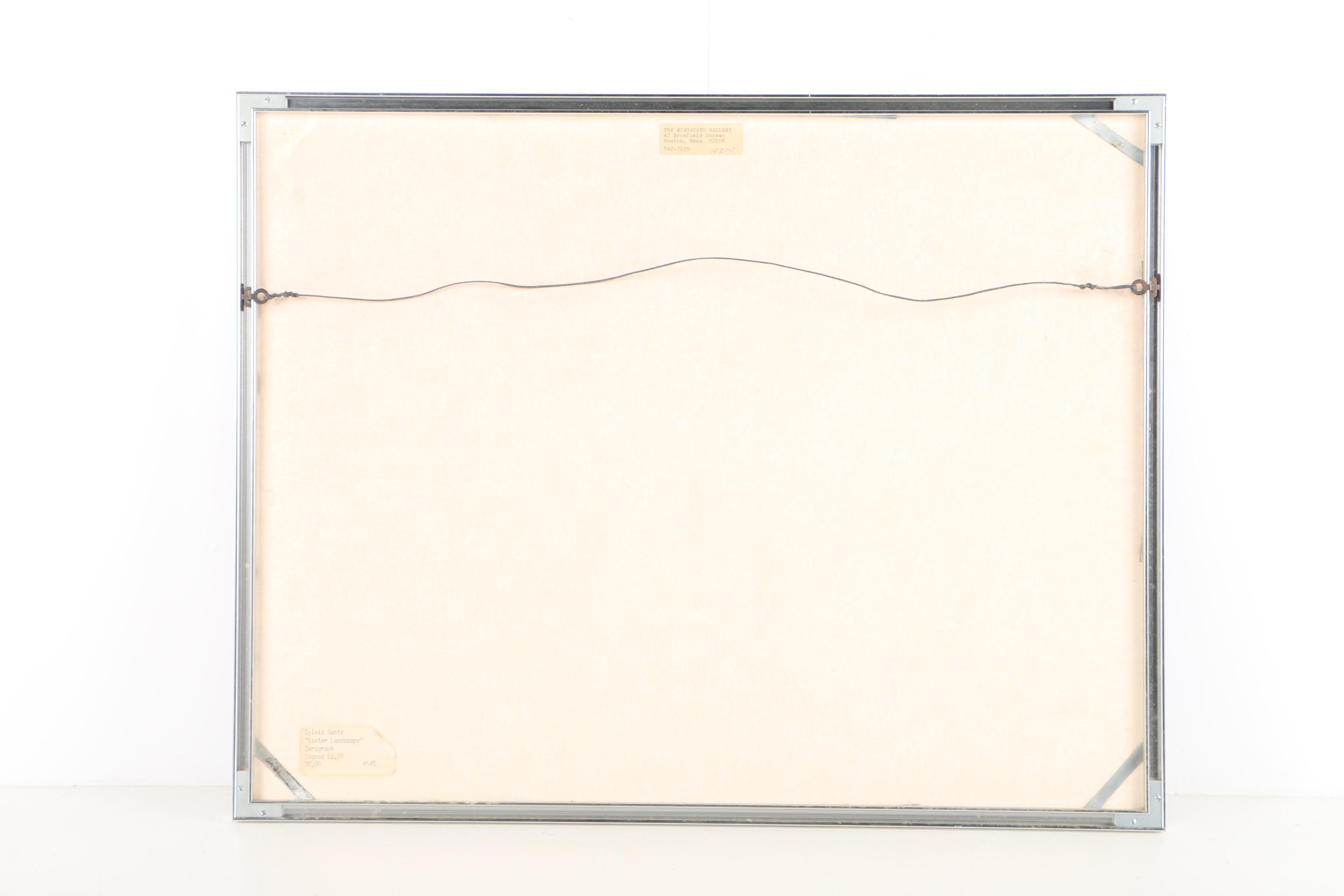 Sylvia Rantz Limited Edition Serigraph on Paper "Winter Landscape"