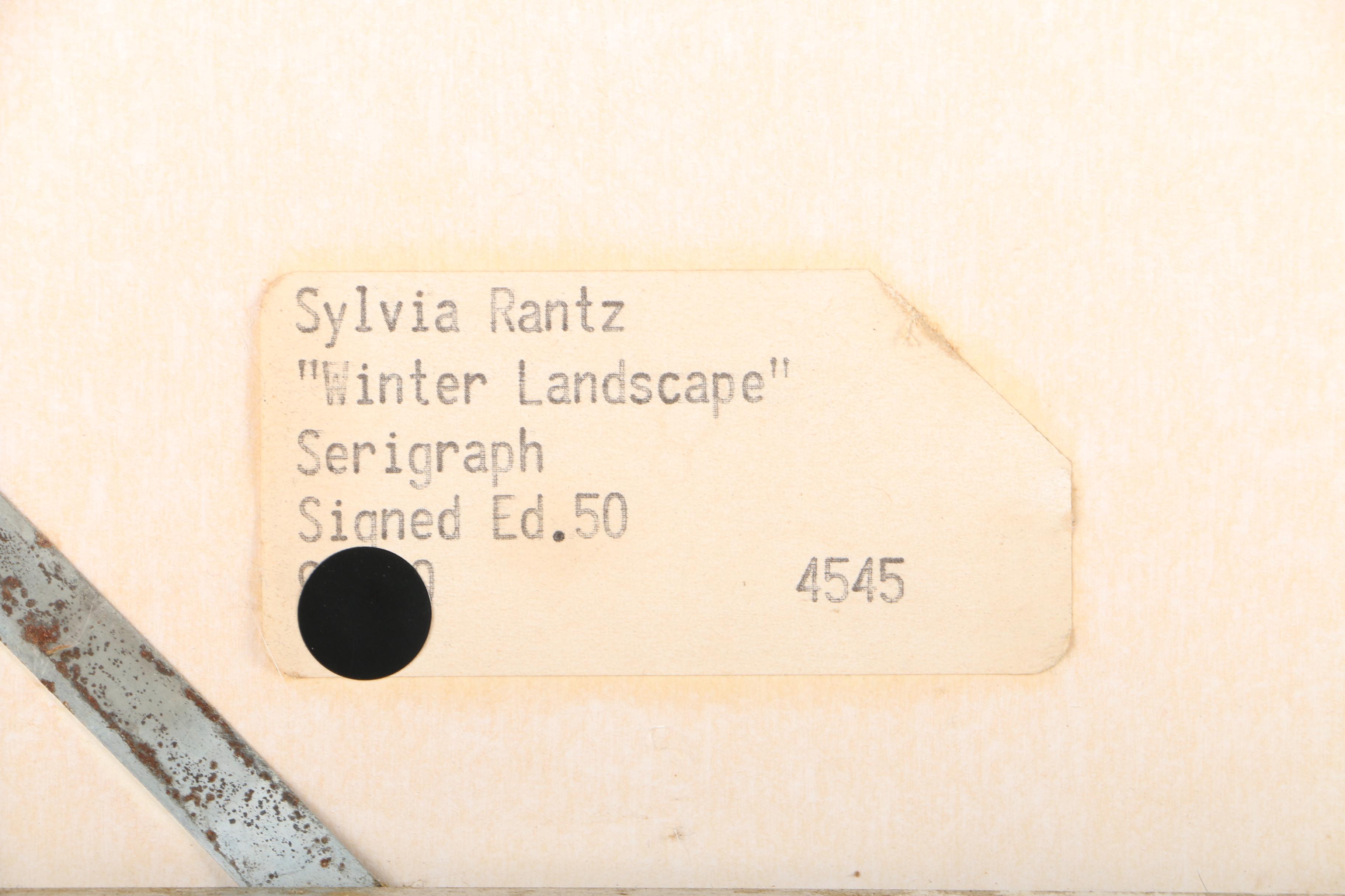 Sylvia Rantz Limited Edition Serigraph on Paper "Winter Landscape"