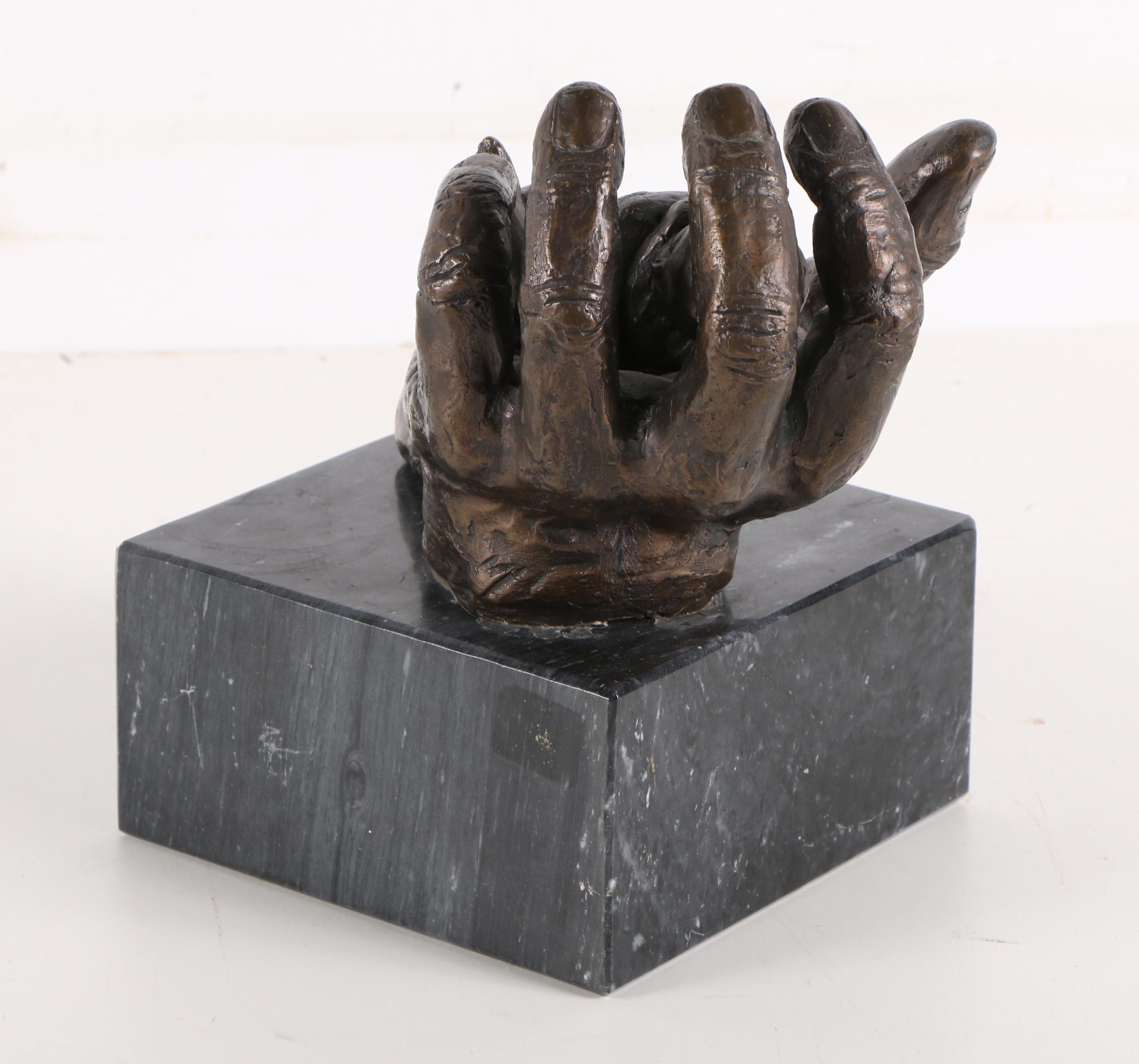 Mitchell Bronze Sculpture on Marble Base "In God's Hand"