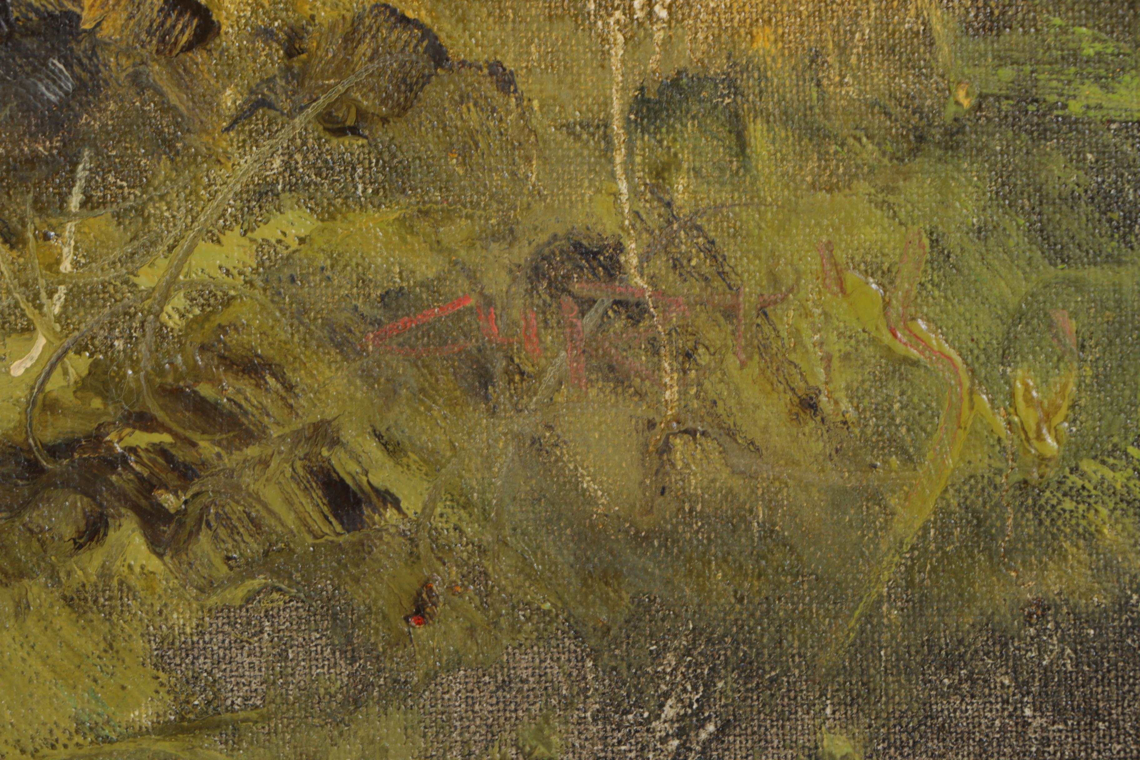 Oil Painting on Canvas of Mountain Landscape