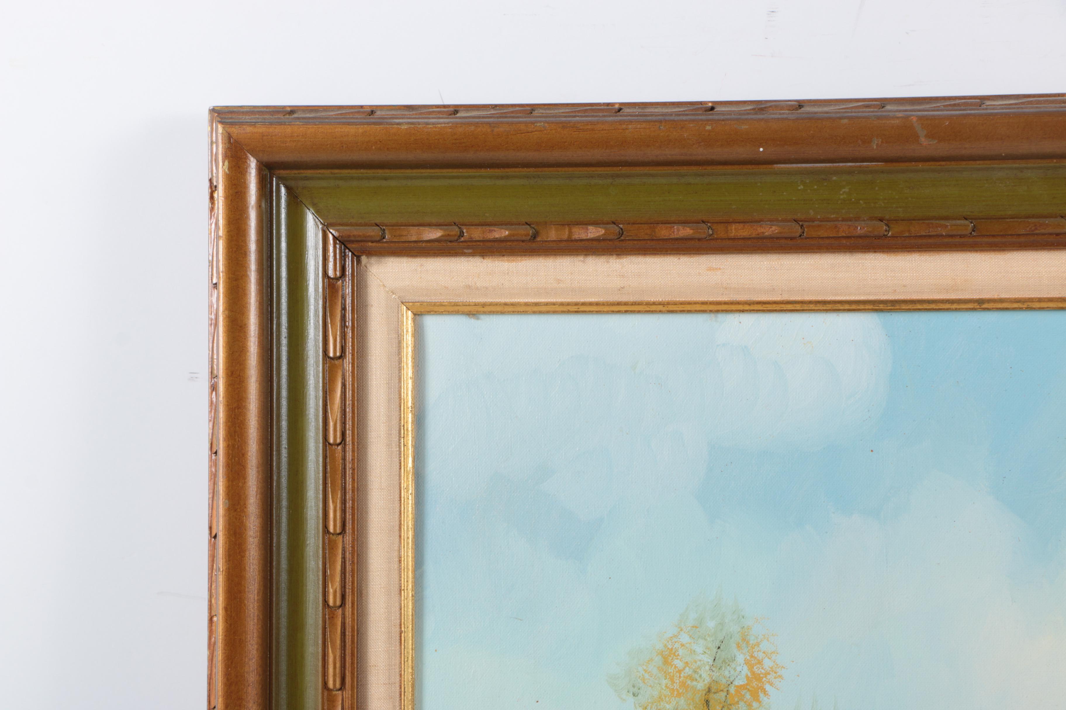 Oil Painting on Canvas of Mountain Landscape