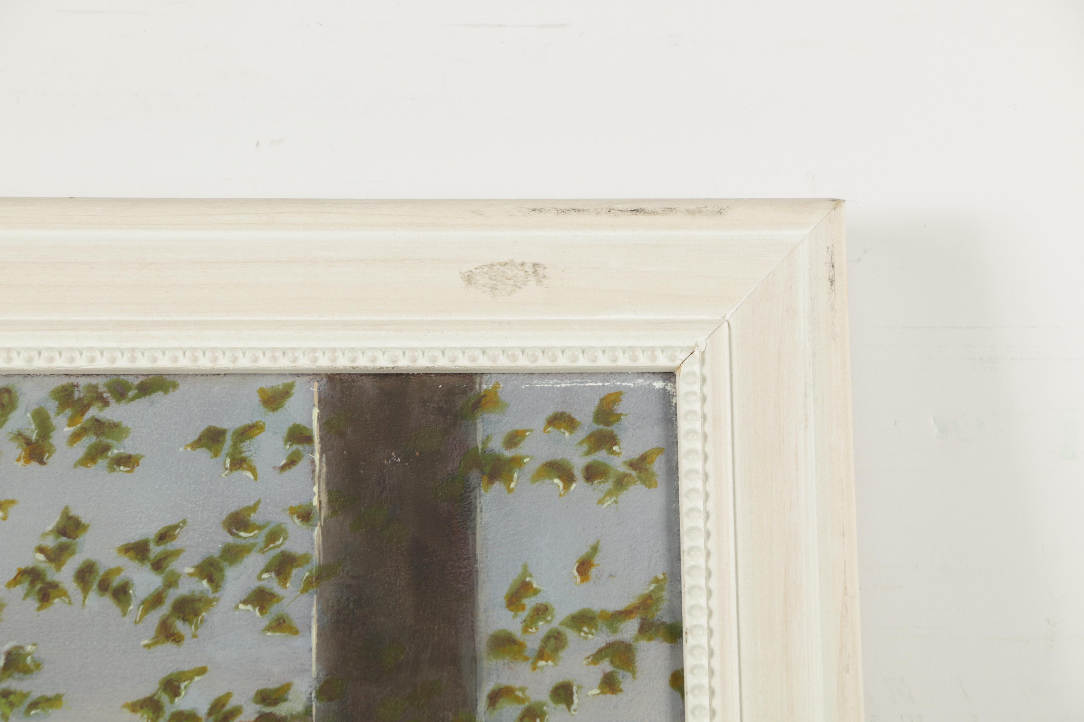 Amanda "Alengels" Engels Oil Painting on Canvas of Dogs on a Dock