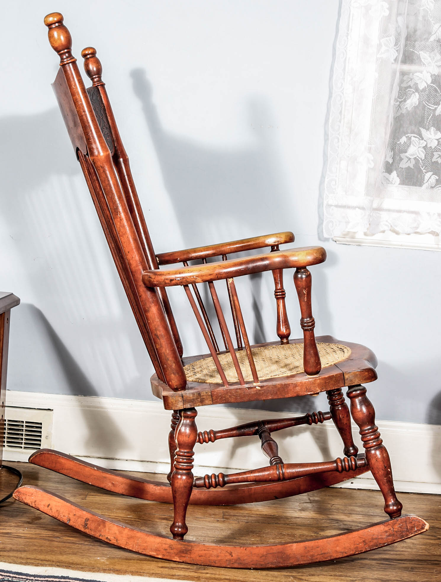 Vintage Cane Seat Rocking Chair