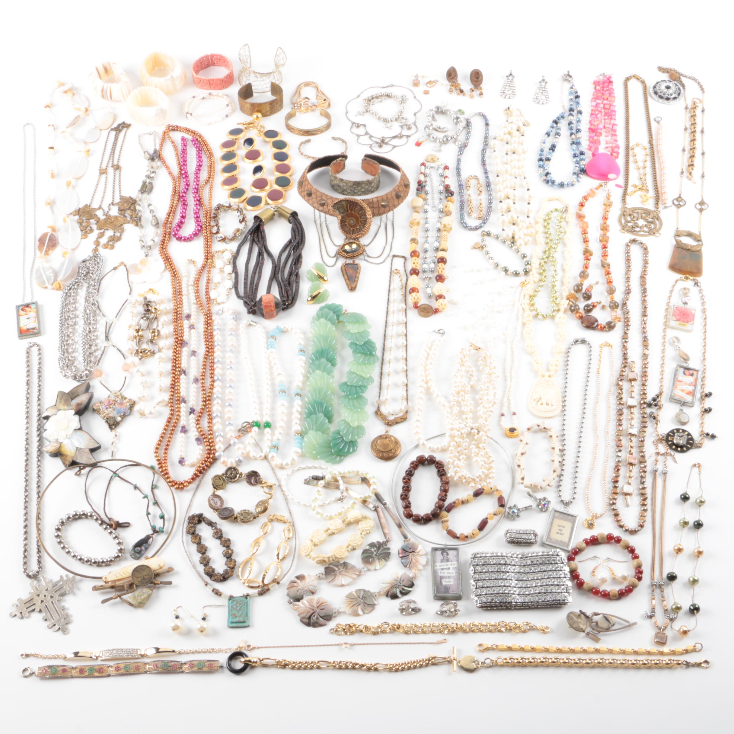 Assorted Costume Jewelry Including Necklaces and bracelets