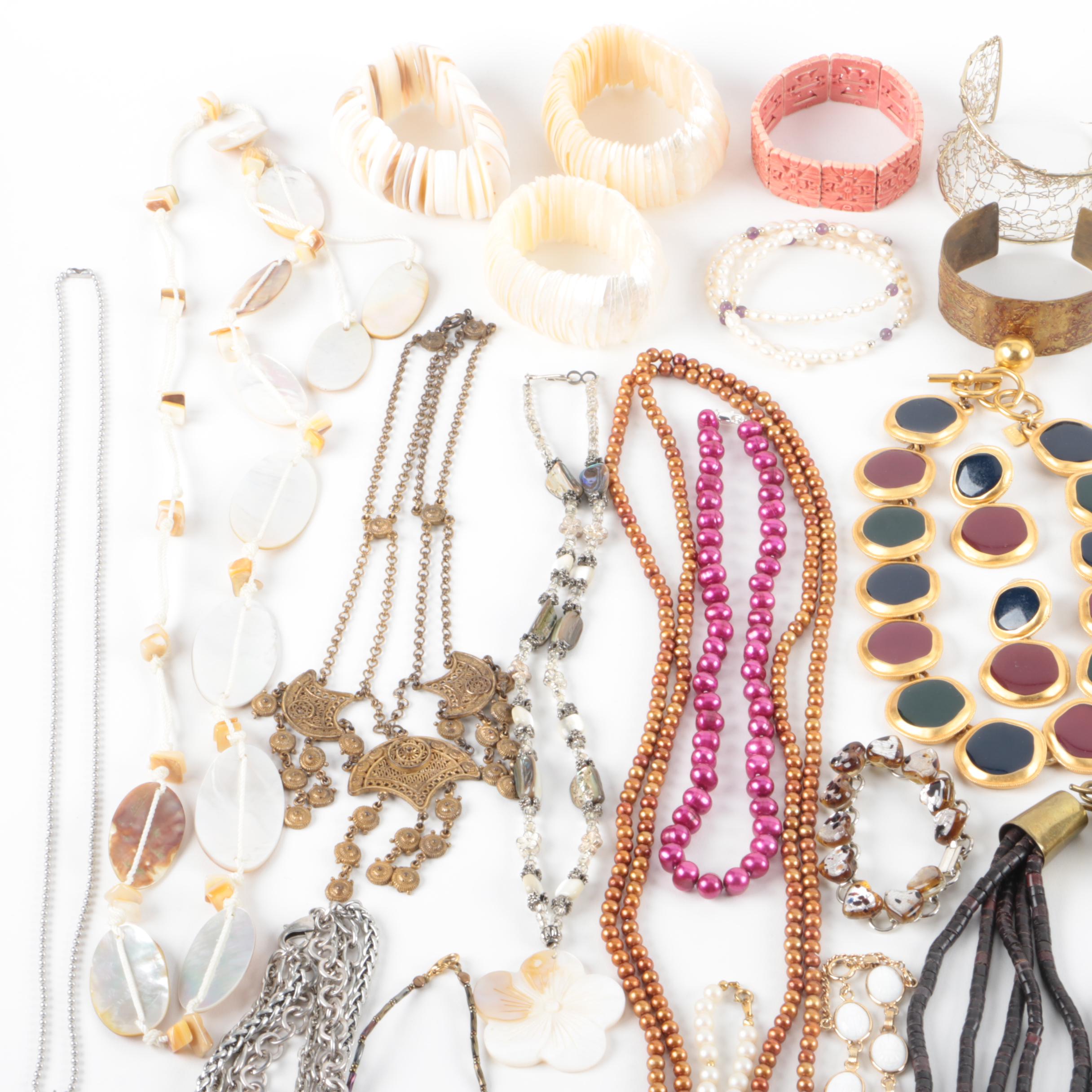 Assorted Costume Jewelry Including Necklaces and bracelets