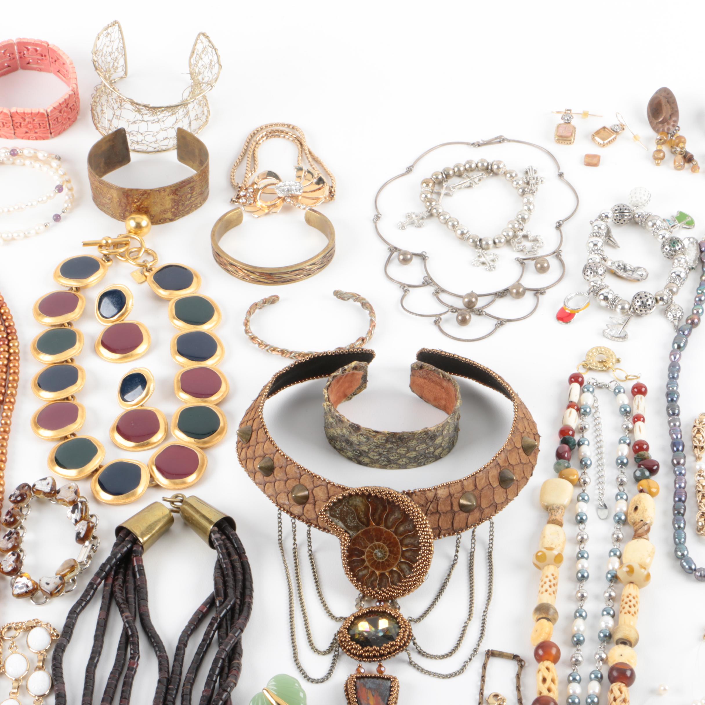 Assorted Costume Jewelry Including Necklaces and bracelets