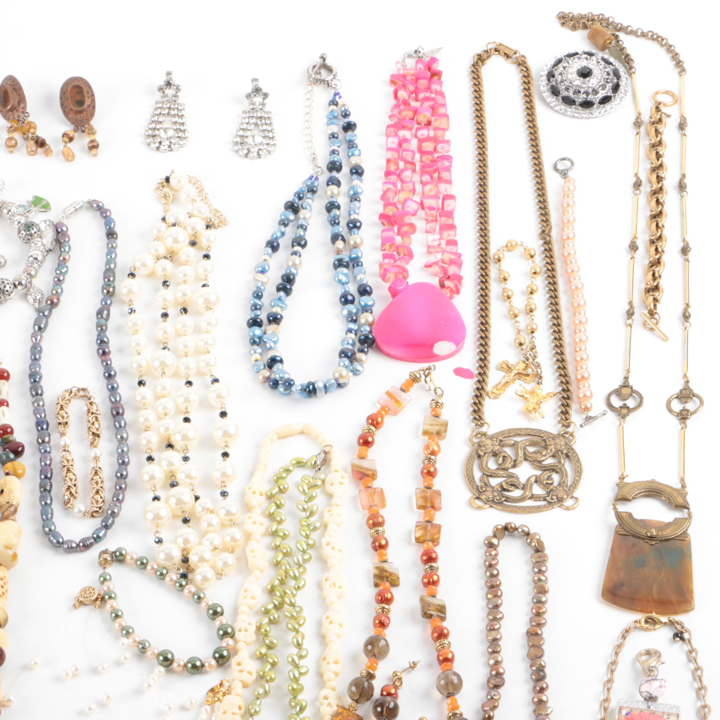 Assorted Costume Jewelry Including Necklaces and bracelets