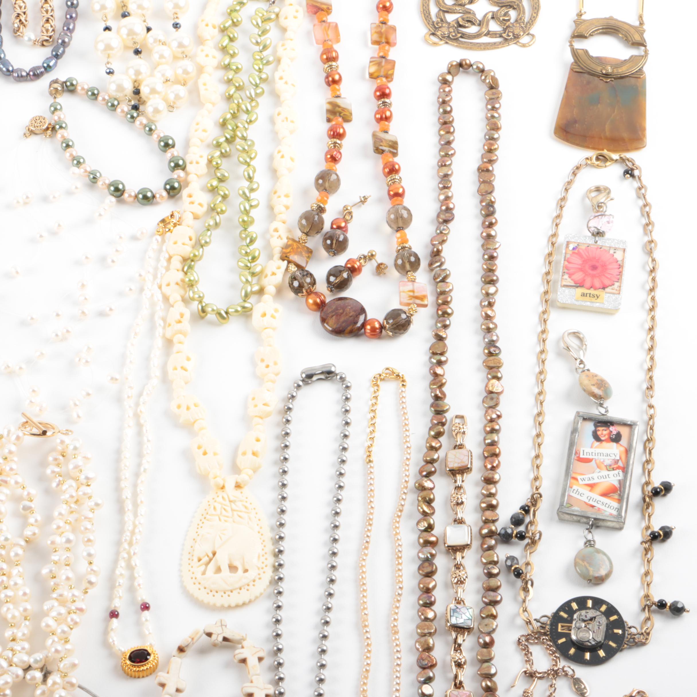 Assorted Costume Jewelry Including Necklaces and bracelets