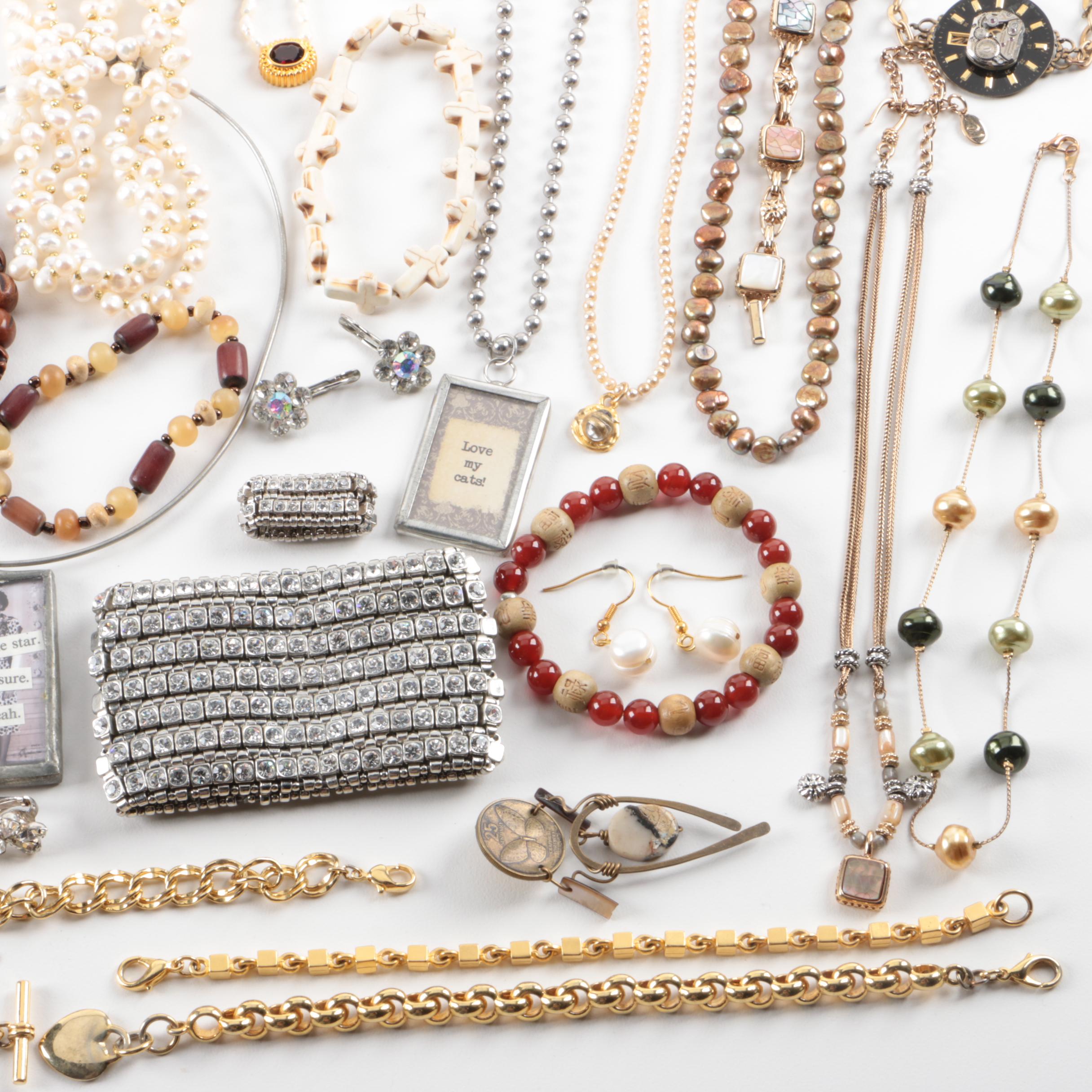 Assorted Costume Jewelry Including Necklaces and bracelets