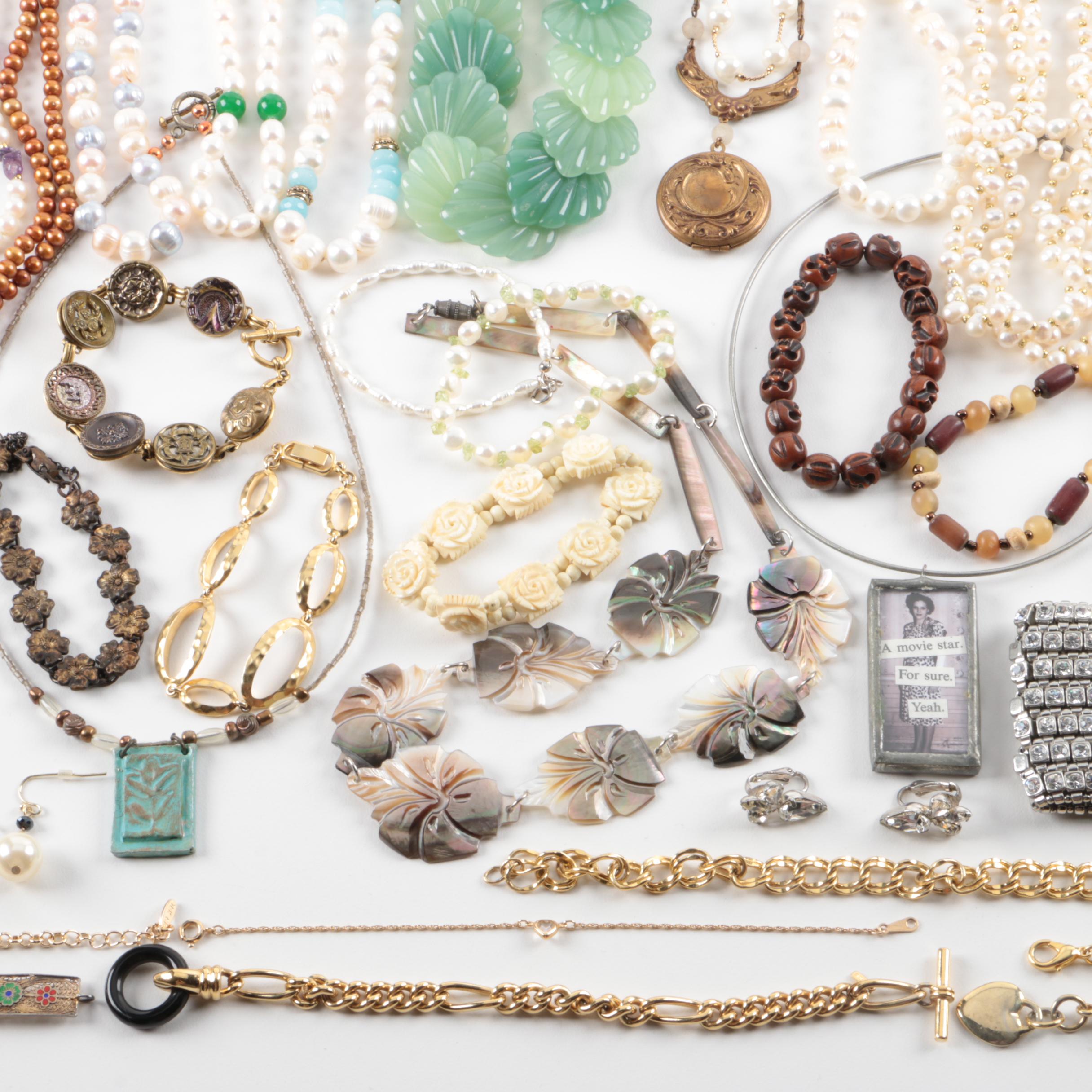 Assorted Costume Jewelry Including Necklaces and bracelets