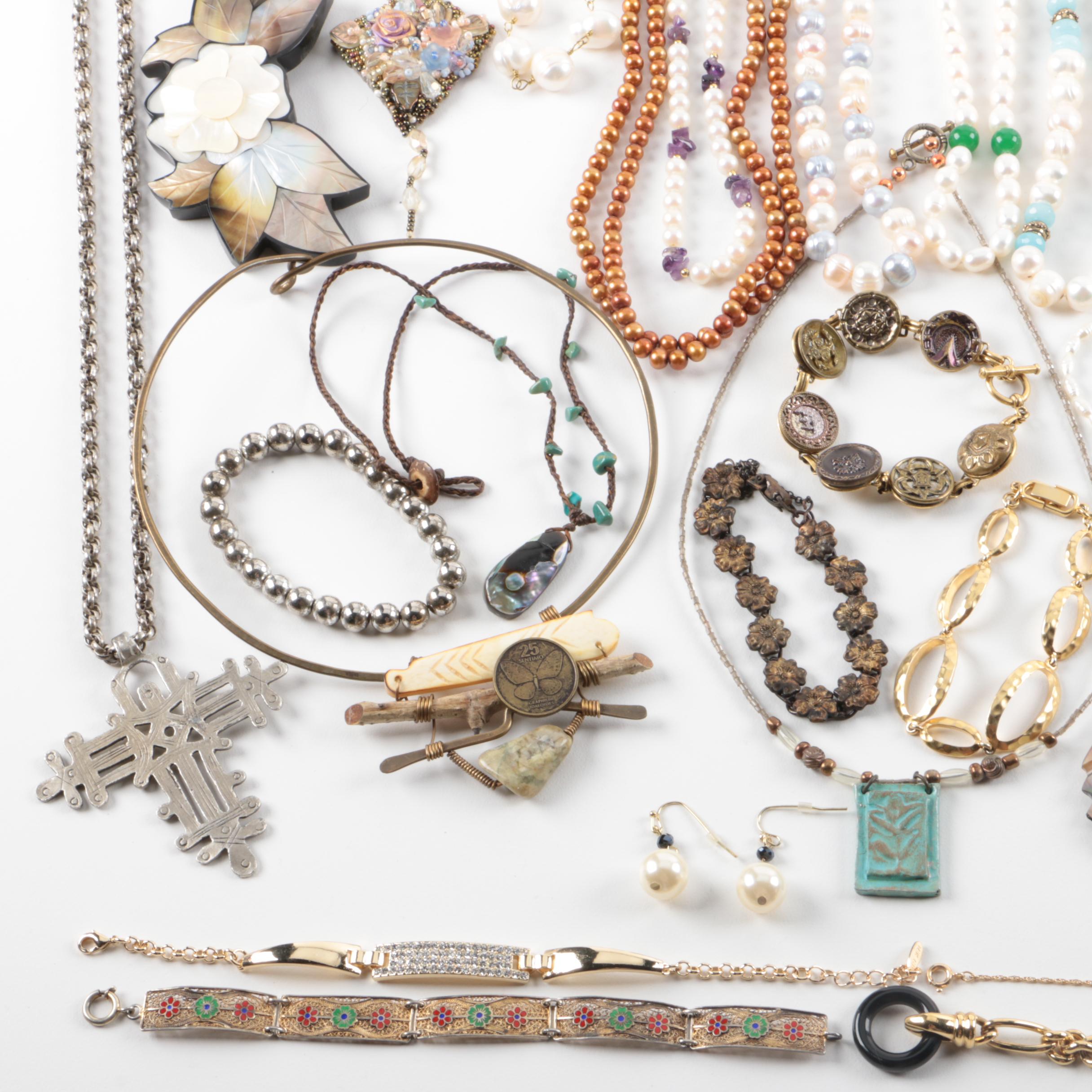 Assorted Costume Jewelry Including Necklaces and bracelets