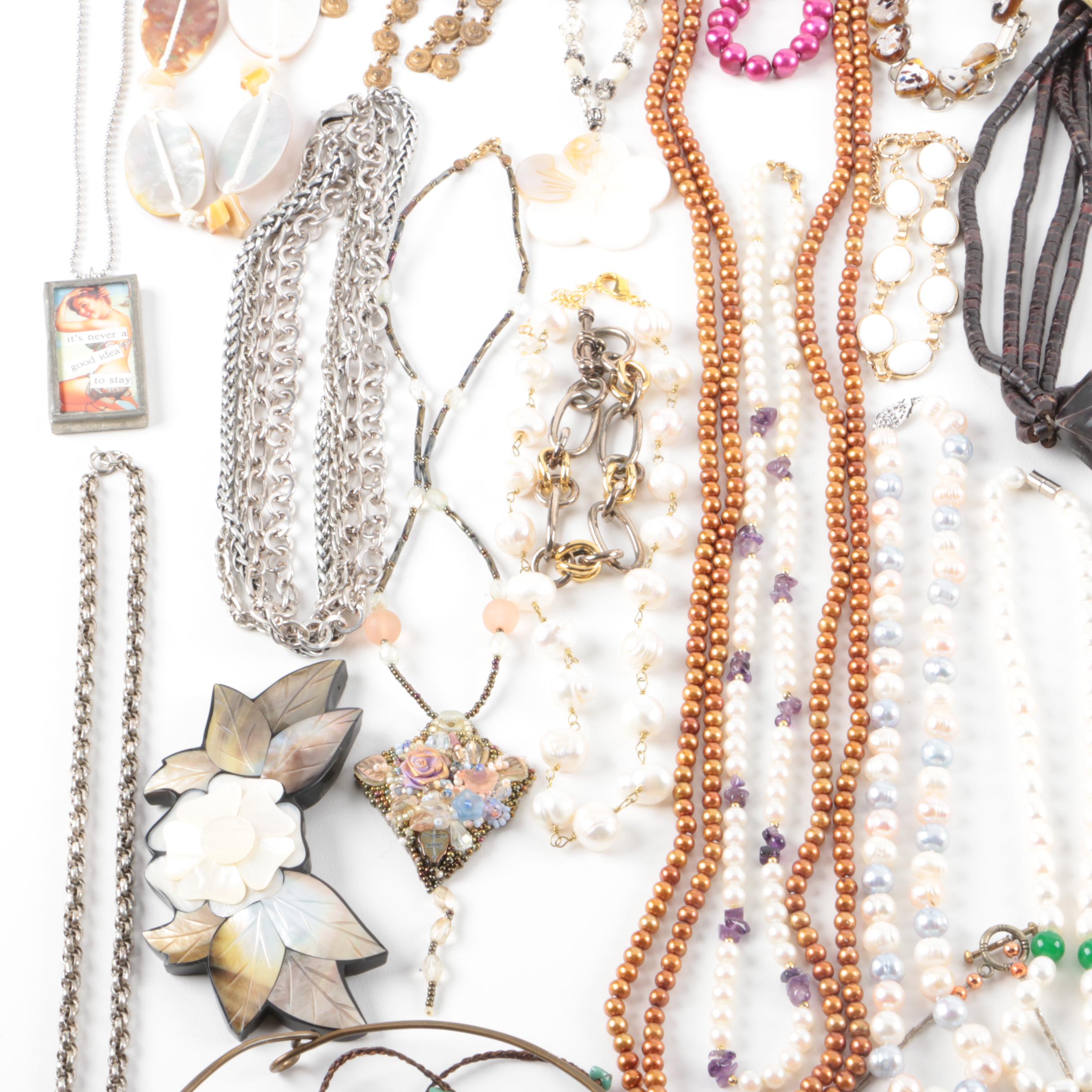 Assorted Costume Jewelry Including Necklaces and bracelets