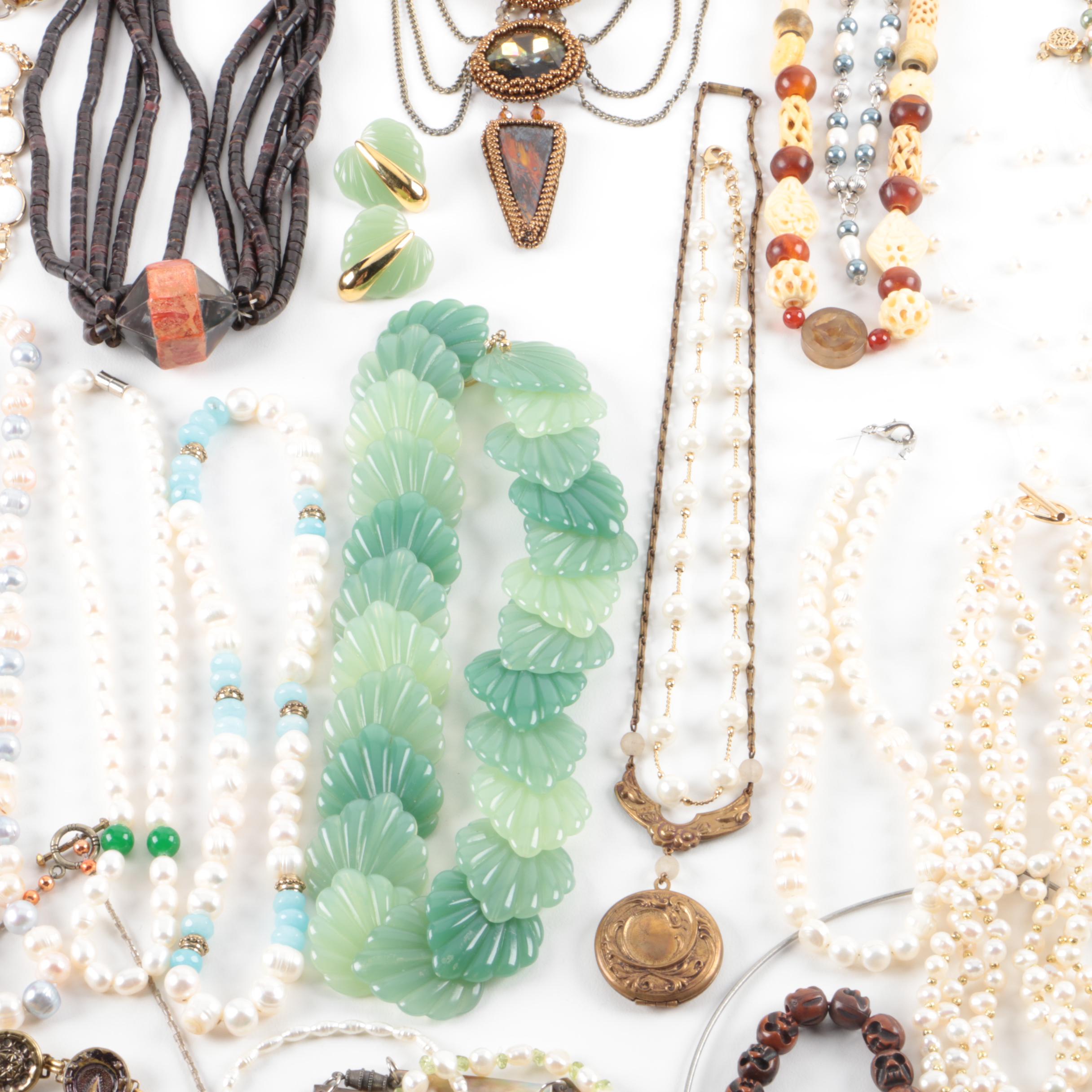 Assorted Costume Jewelry Including Necklaces and bracelets
