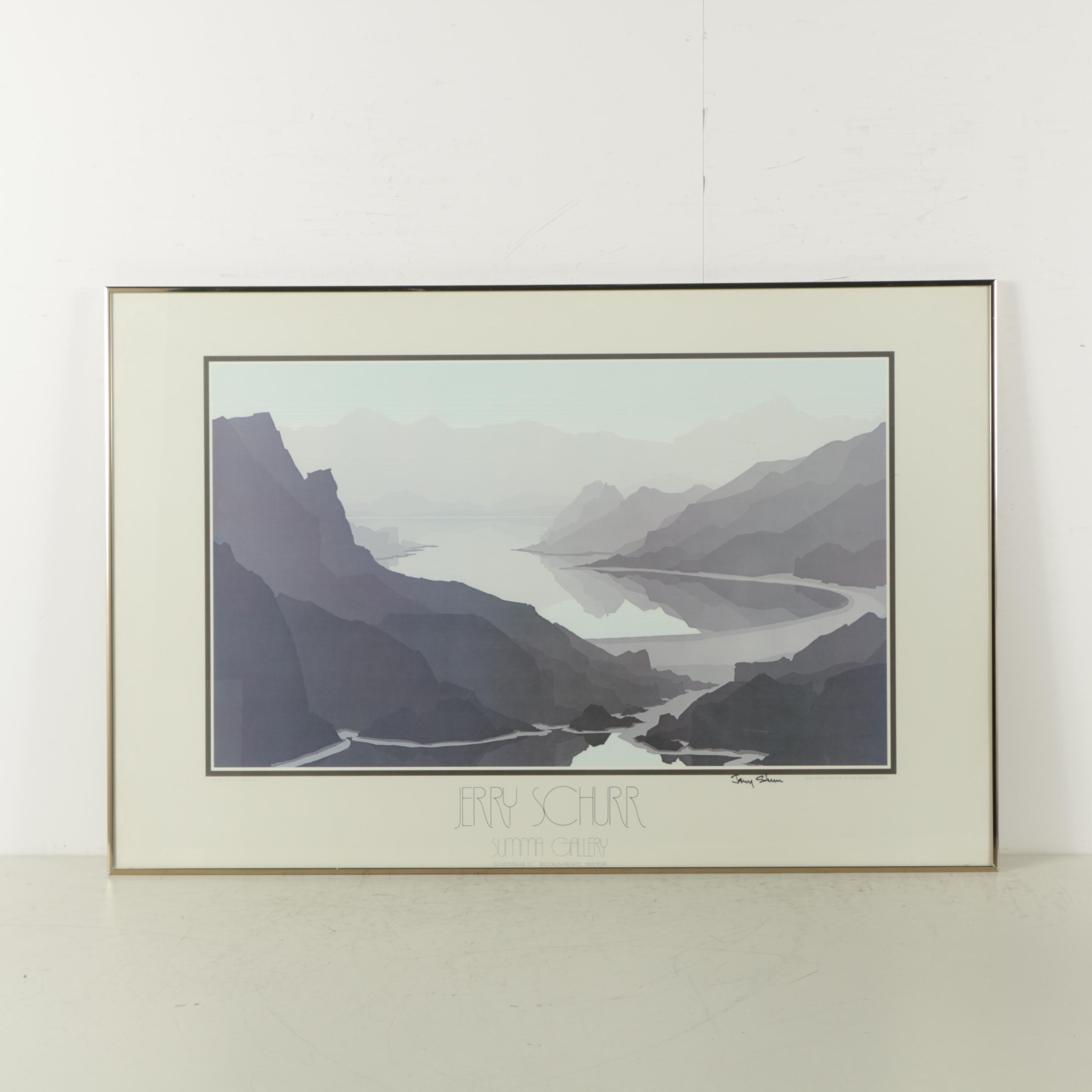 Jerry Schurr Offset Lithograph Gallery Poster from the Summa Gallery