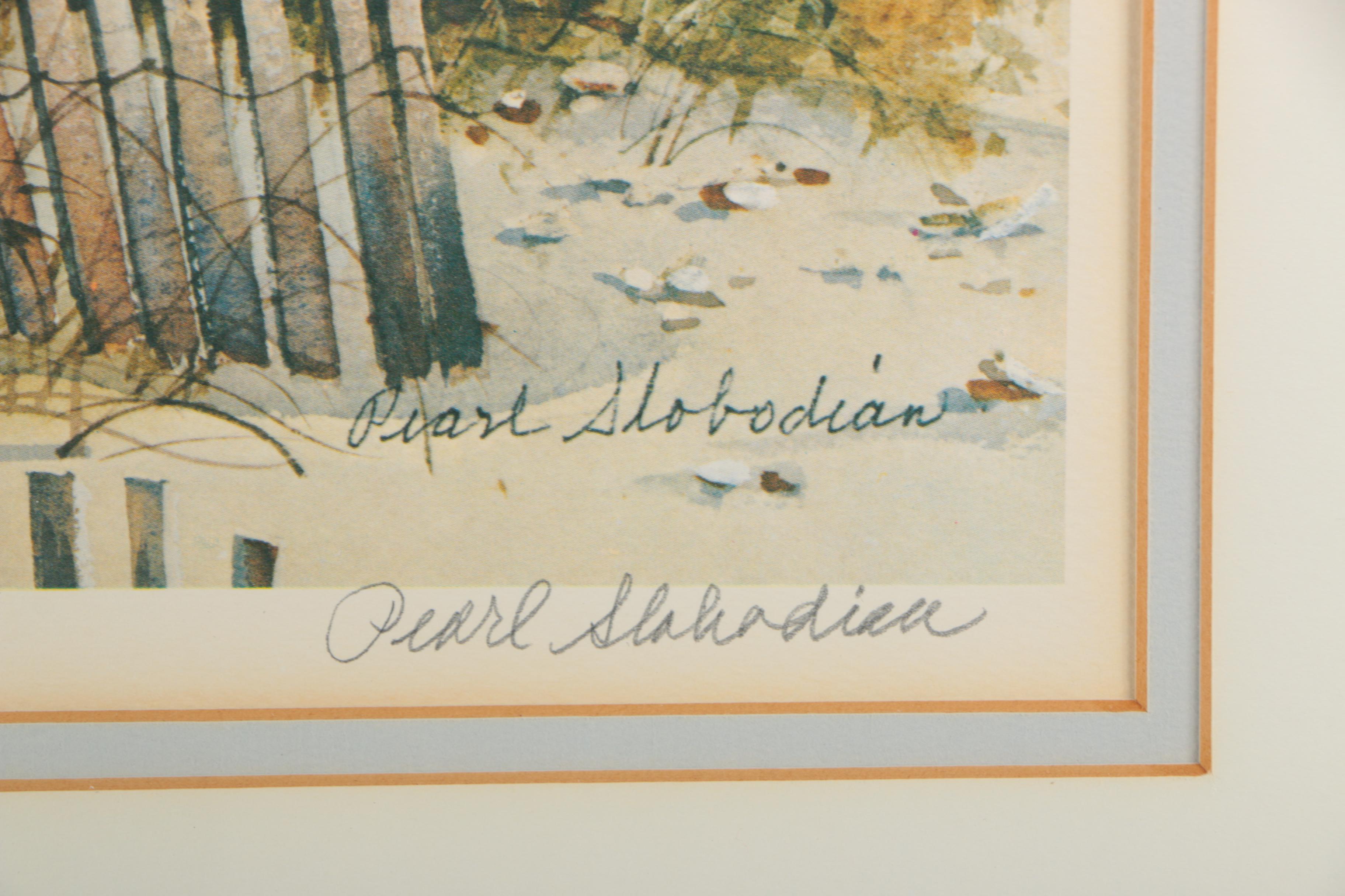 Pearl Slobodian Limited Edition Offset Lithograph on Paper "Beach Pines"