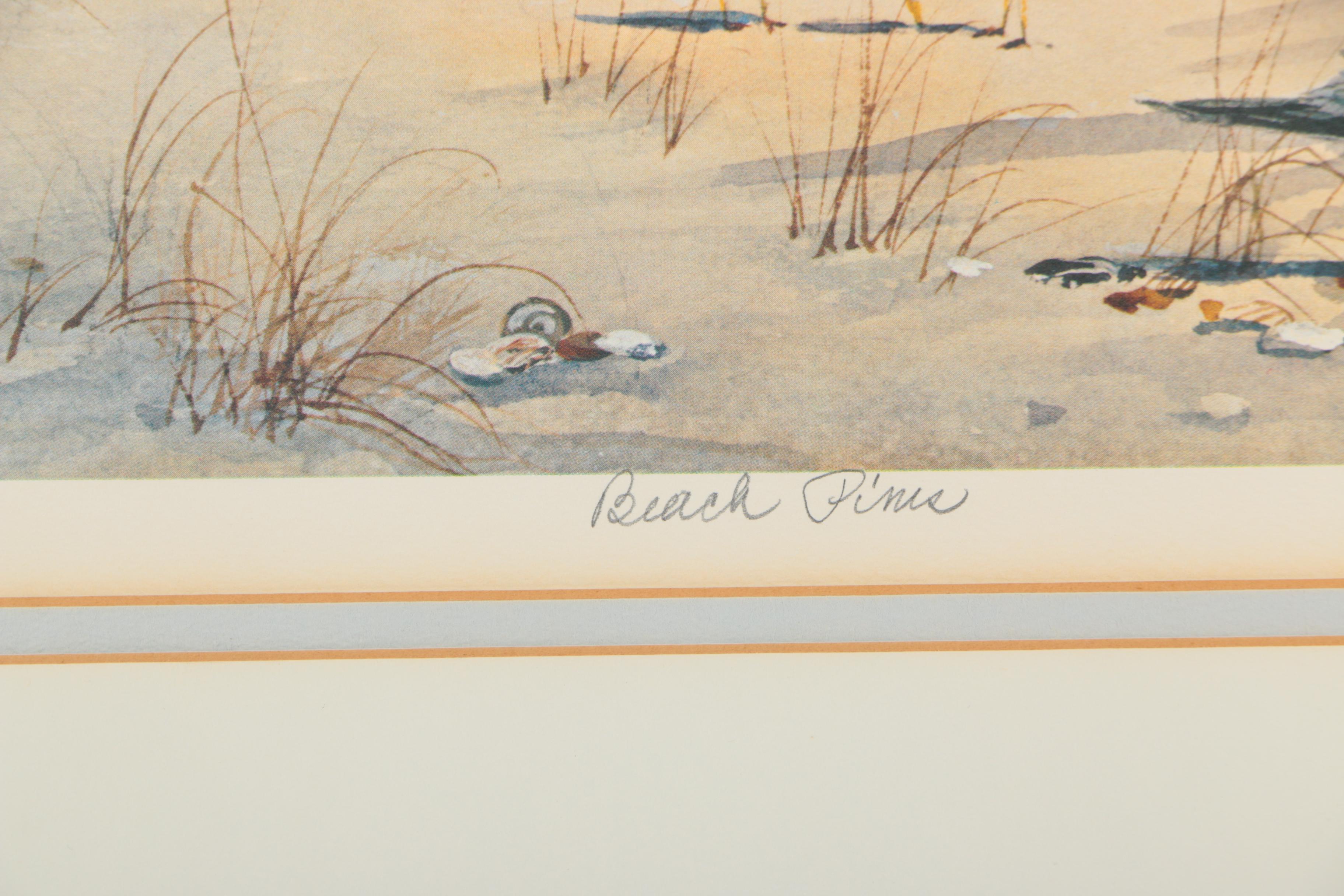 Pearl Slobodian Limited Edition Offset Lithograph on Paper "Beach Pines"