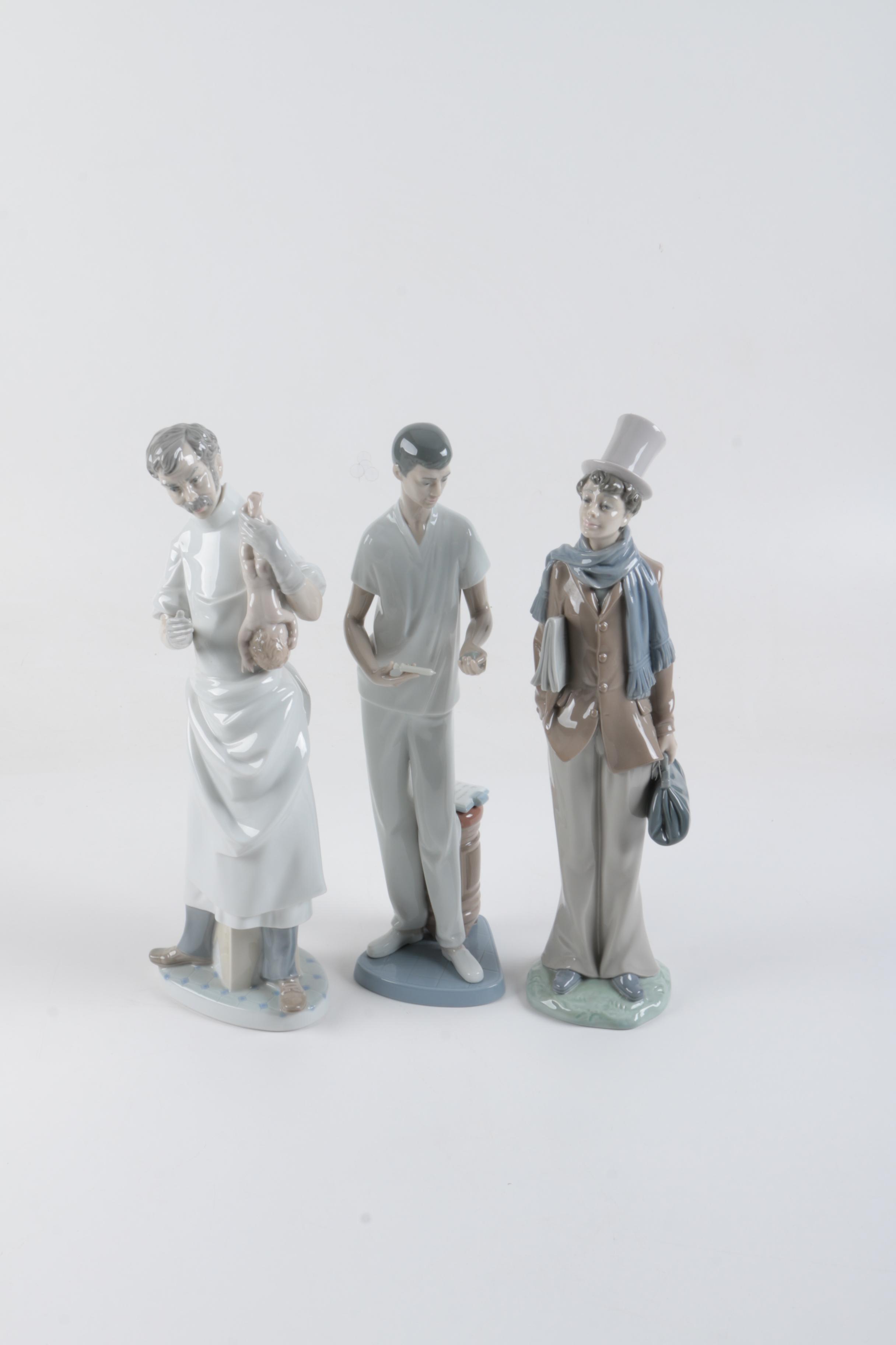 Lladró Doctor and Nurse Figurines