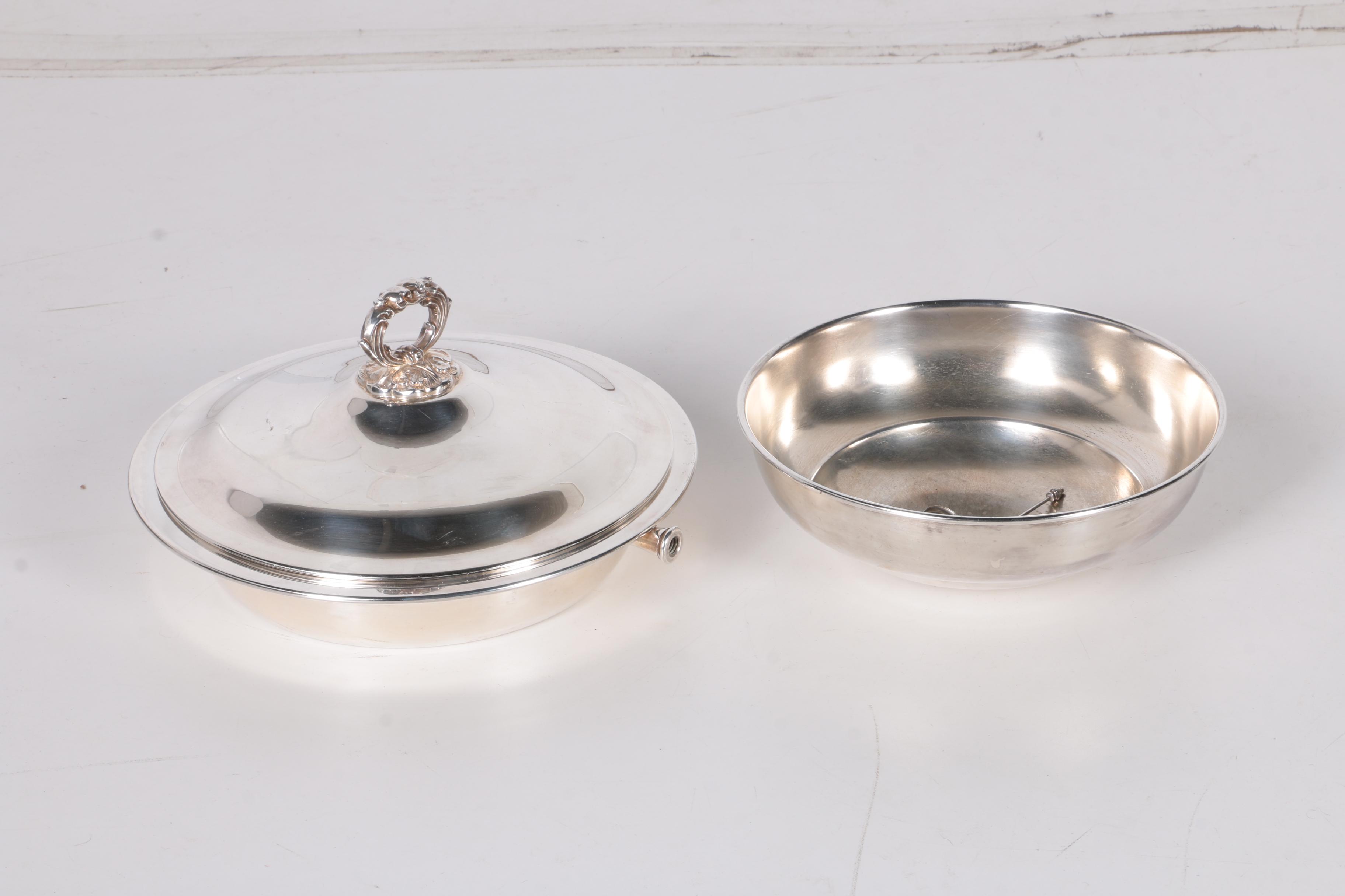 Wallace "Baroque" Silver Plate Covered Dish and Other Serveware