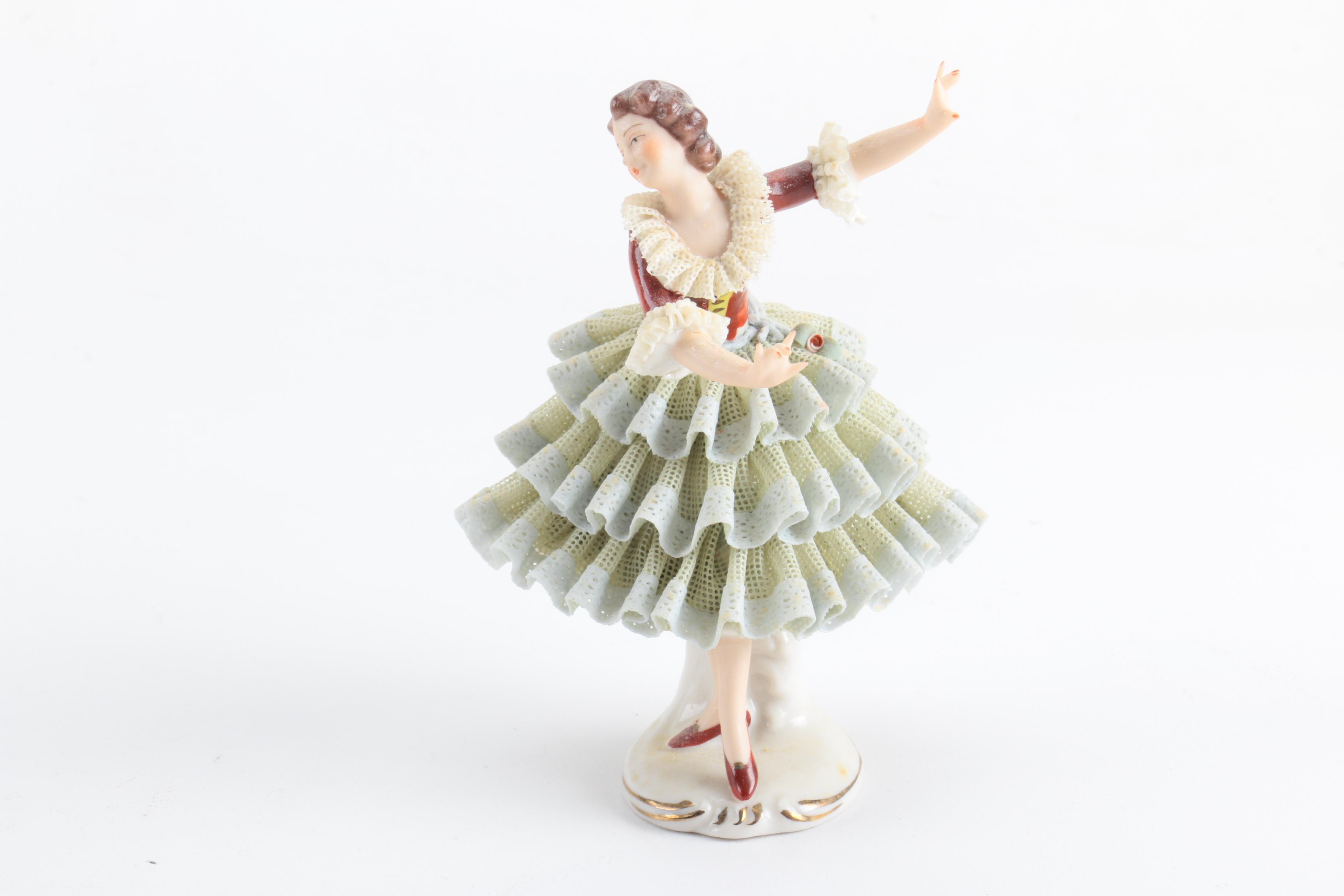Dresden Porcelain Lace Figurines